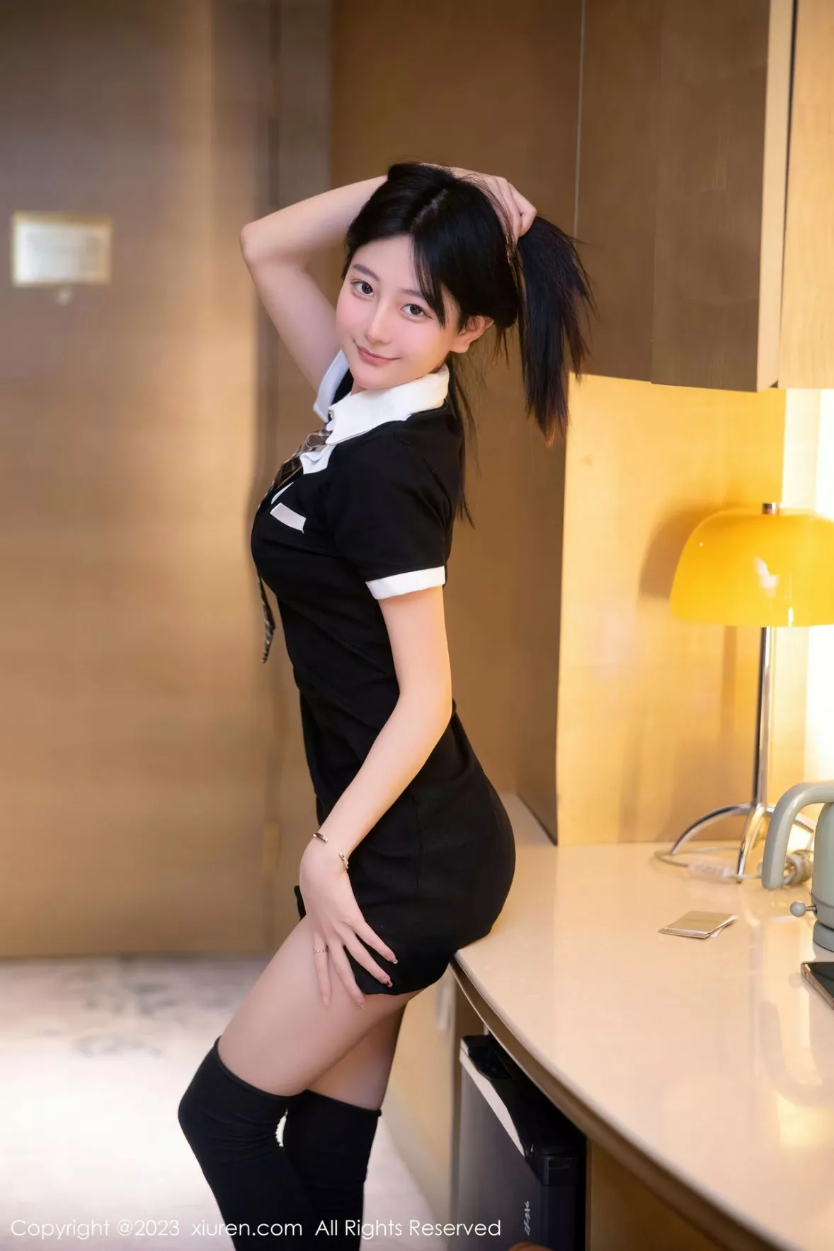 秀人集.com_[XiuRen秀人网]No.6210_新人模特谢小蒽私房半脱学生制服露白色蕾丝内衣迷人诱惑写真91P