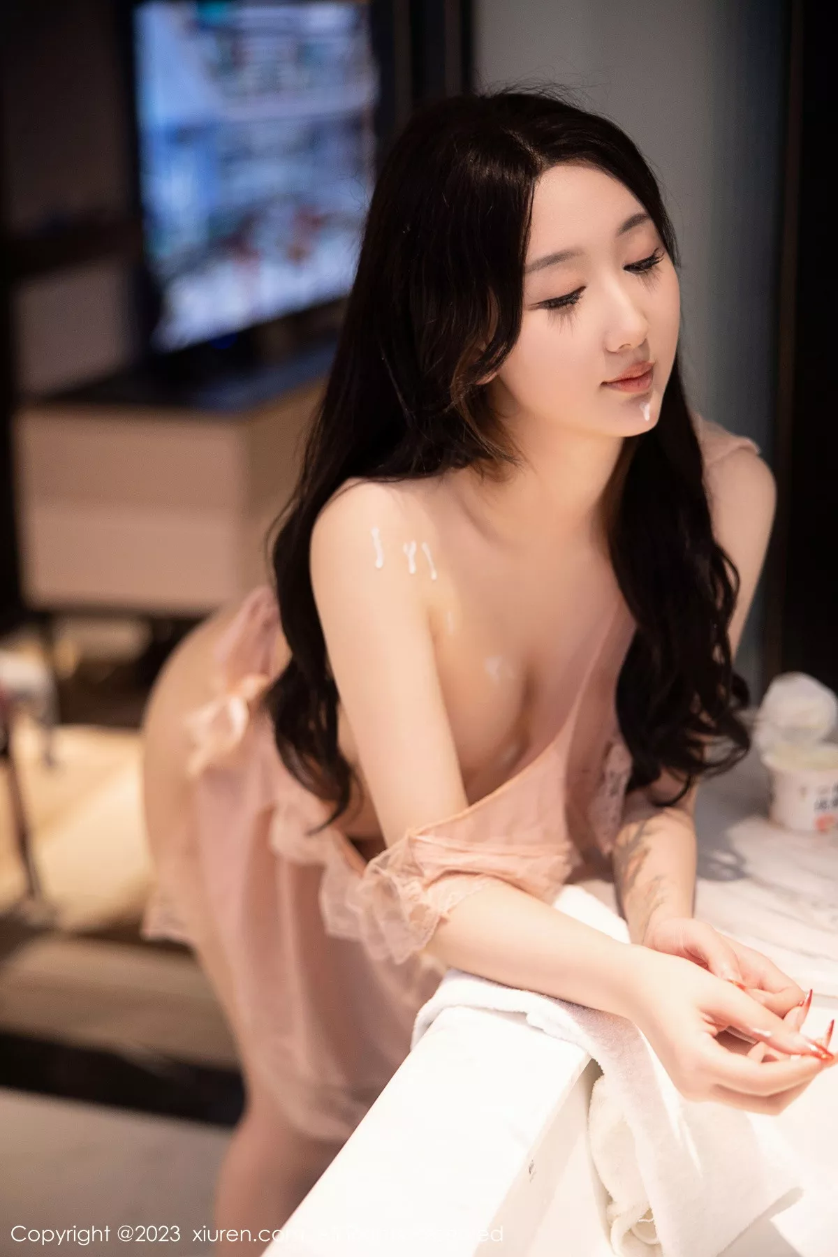秀人集.com_[XiuRen秀人网]No.6243_模特江真真浴室场景性感淡粉色蕾丝情趣服秀惹火身材诱惑写真78P