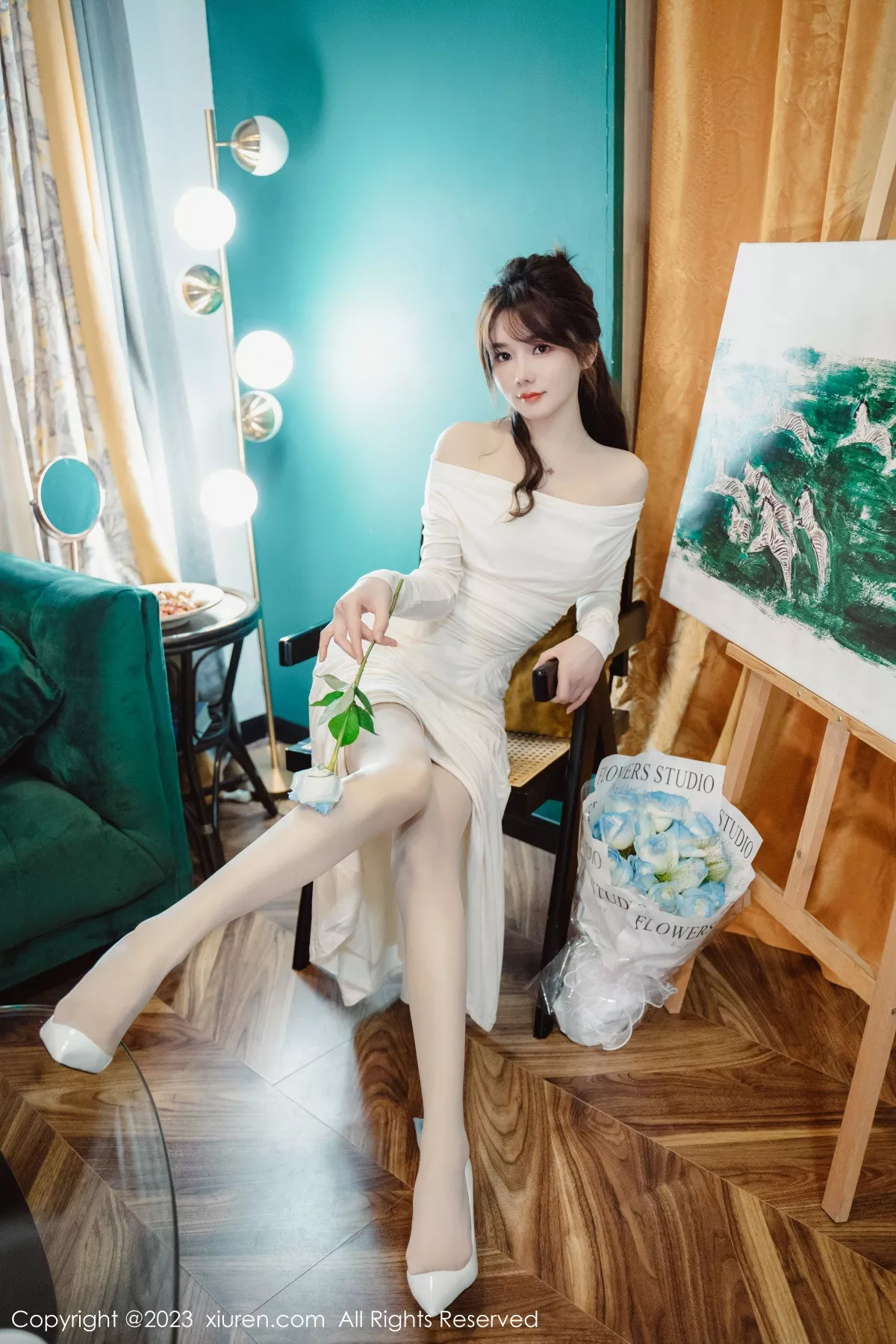 秀人集.com_[XiuRen秀人网]No.6182_模特婠婠么脱白色连衣长裙露蕾丝内衣配开档白丝迷人诱惑写真79P