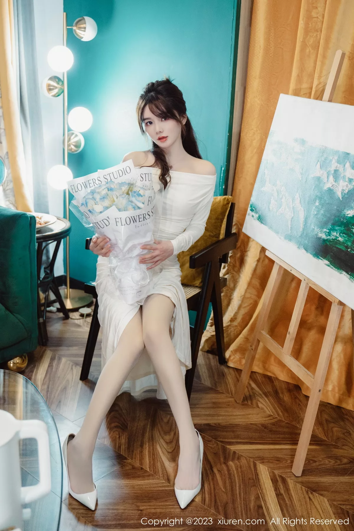 秀人集.com_[XiuRen秀人网]No.6182_模特婠婠么脱白色连衣长裙露蕾丝内衣配开档白丝迷人诱惑写真79P
