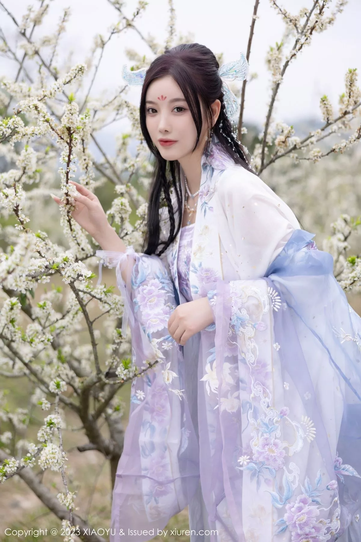 秀人集.com_[XiaoYu画语界]Vol.970_女神杨晨晨Yome脱淡蓝紫色古装服露白色蕾丝内衣完美诱惑写真91P