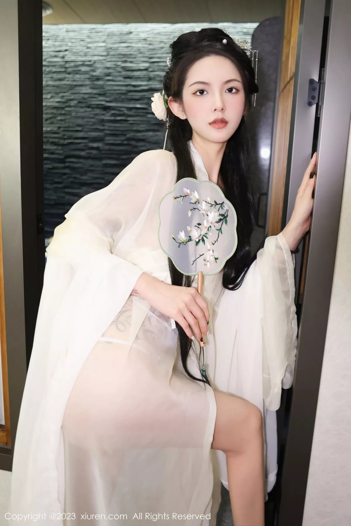 秀人集.com_[XiuRen秀人网]No.6430_模特乔一一温泉浴池白纱轻透古装服饰秀惹火身材极致诱惑写真82P