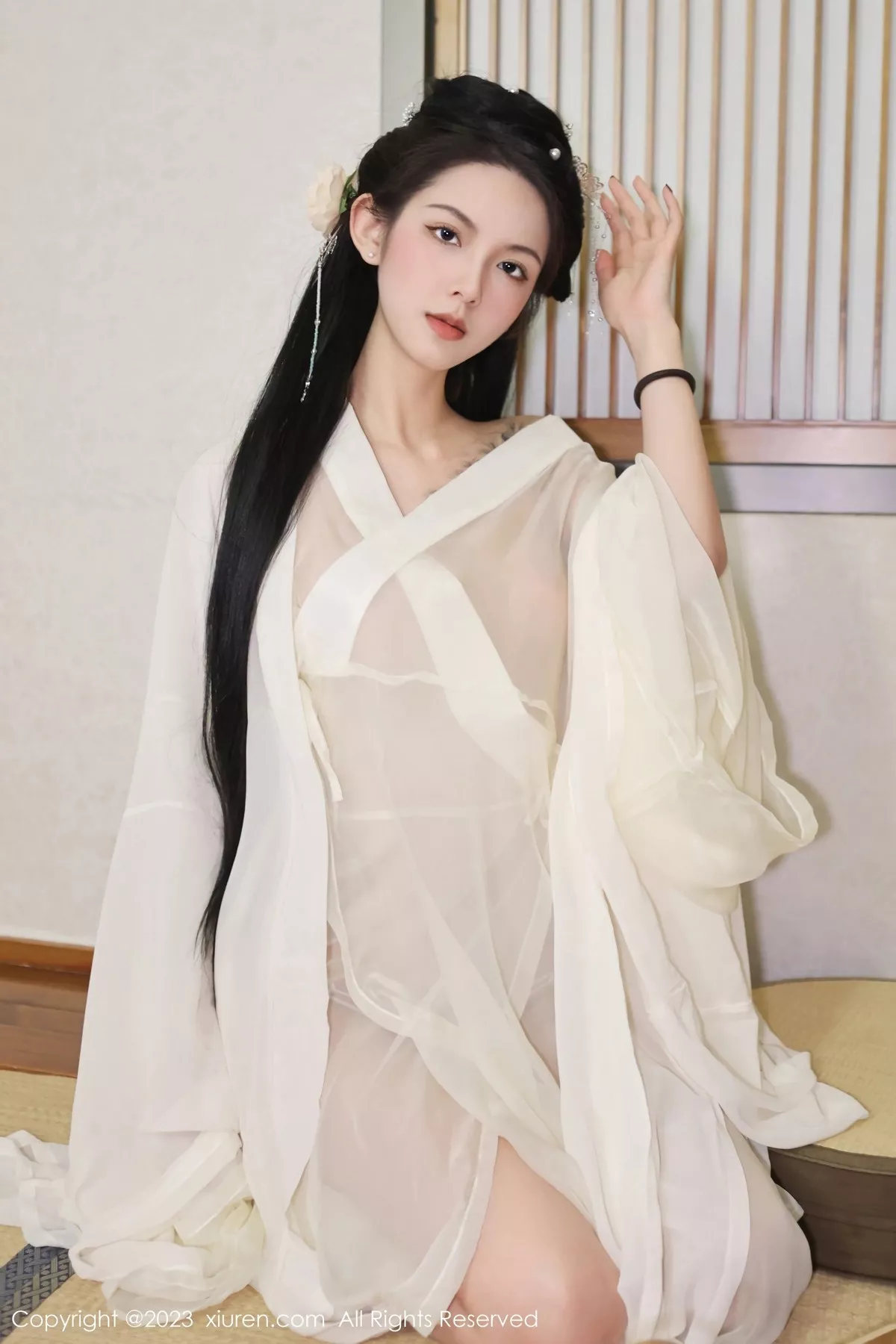 秀人集.com_[XiuRen秀人网]No.6430_模特乔一一温泉浴池白纱轻透古装服饰秀惹火身材极致诱惑写真82P