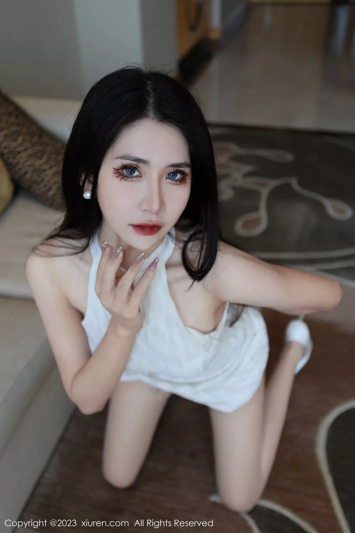 秀人集.com_[XiuRen秀人网]No.6438_模特依娜Yina脱连衣长裙裤露性感白色内衣配开档肉丝诱惑写真90P