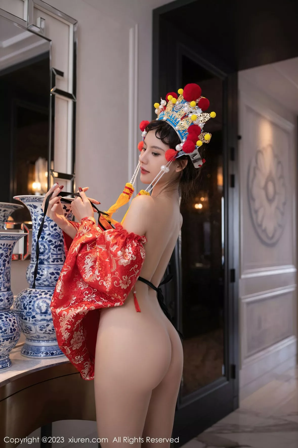 秀人集.com_[XiuRen秀人网]No.6308_模特就是阿朱啊喜庆花嫁主题私房半脱露曼妙绝美身姿诱惑写真81P