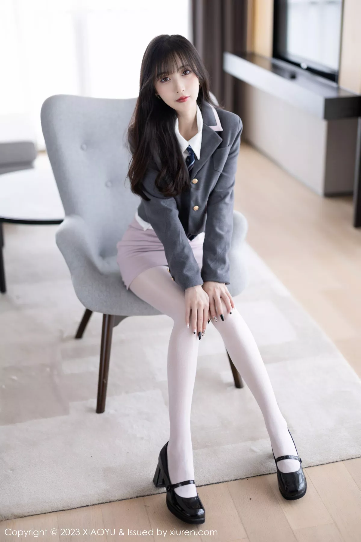 秀人集.com_[XiaoYu画语界]Vol.996_模特林星阑性感粉色情趣护士服配蕾丝吊袜秀惹火身材诱惑写真87P