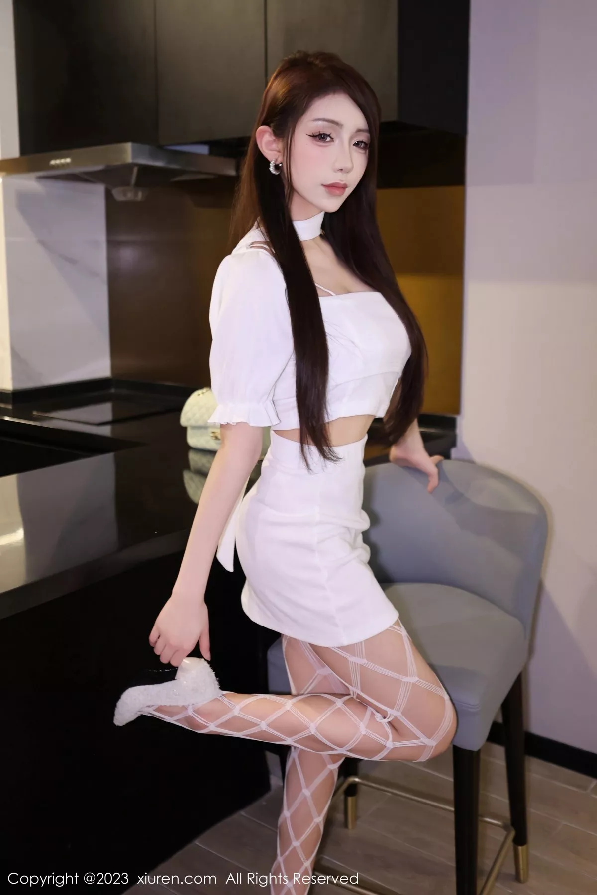 秀人集.com_[XiuRen秀人网]No.6555_模特金幼汐Vivian私房半脱露性感白色蕾丝轻透内衣惹火诱惑写真81P