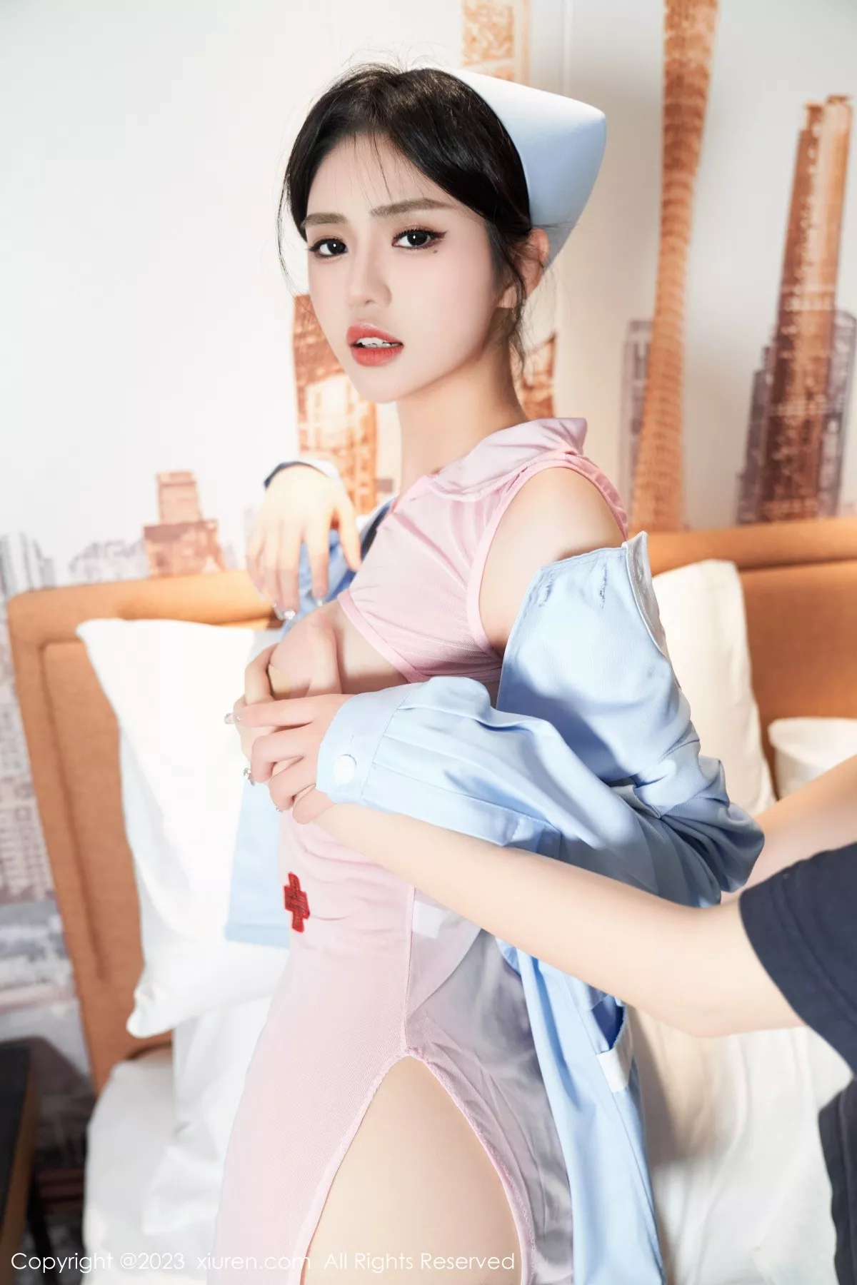 秀人集.com_[XiuRen秀人网]No.6745_模特浅浅Danny淡蓝护士服露粉色情趣服饰秀豪乳极致诱惑写真85P