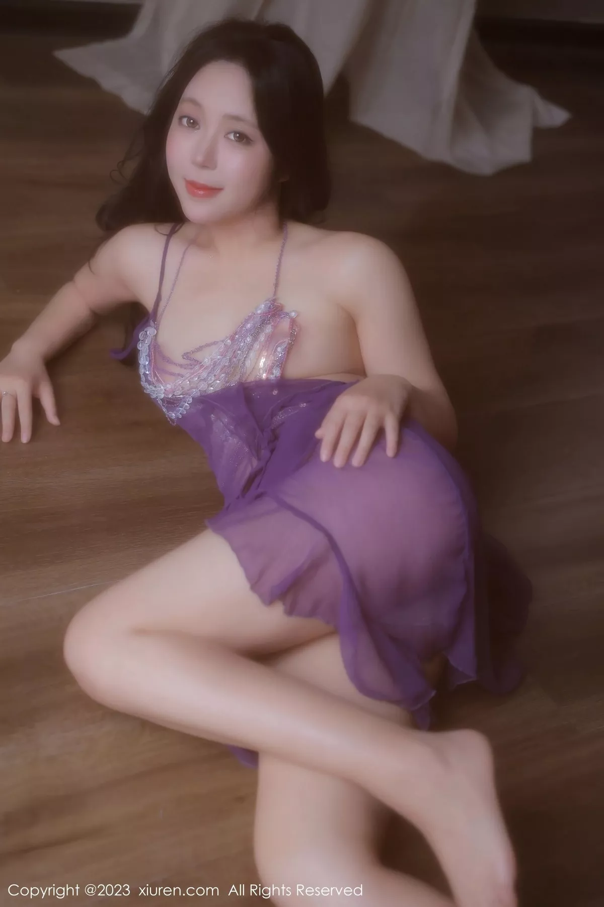 秀人集.com_[XiuRen秀人网]No.6601_模特露露luncy性感紫色轻透情趣服饰秀惹火身材撩人诱惑写真80P