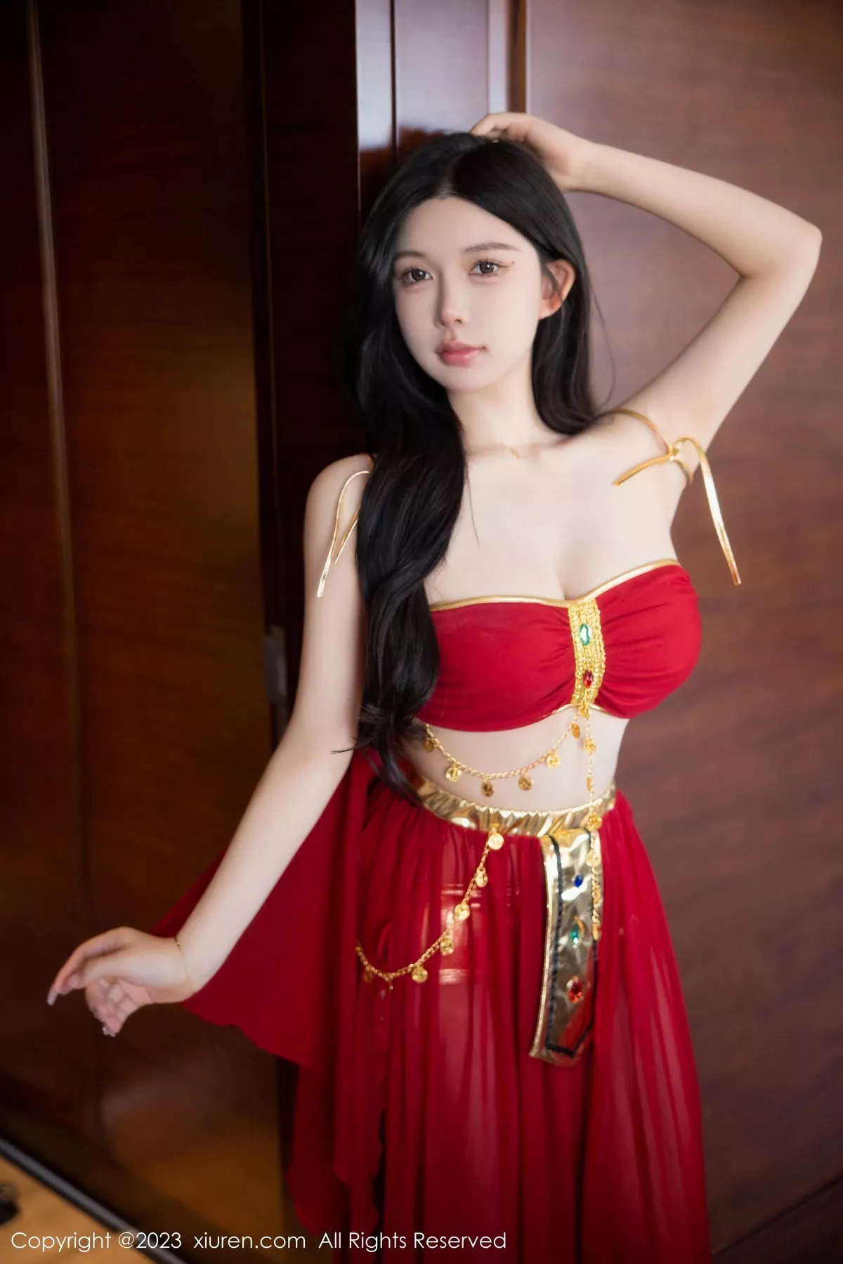 秀人集.com_[XiuRen秀人网]No.6613_模特林珊珊性感红色西域舞娘装扮秀曼妙丰腴身姿迷人诱惑写真84P