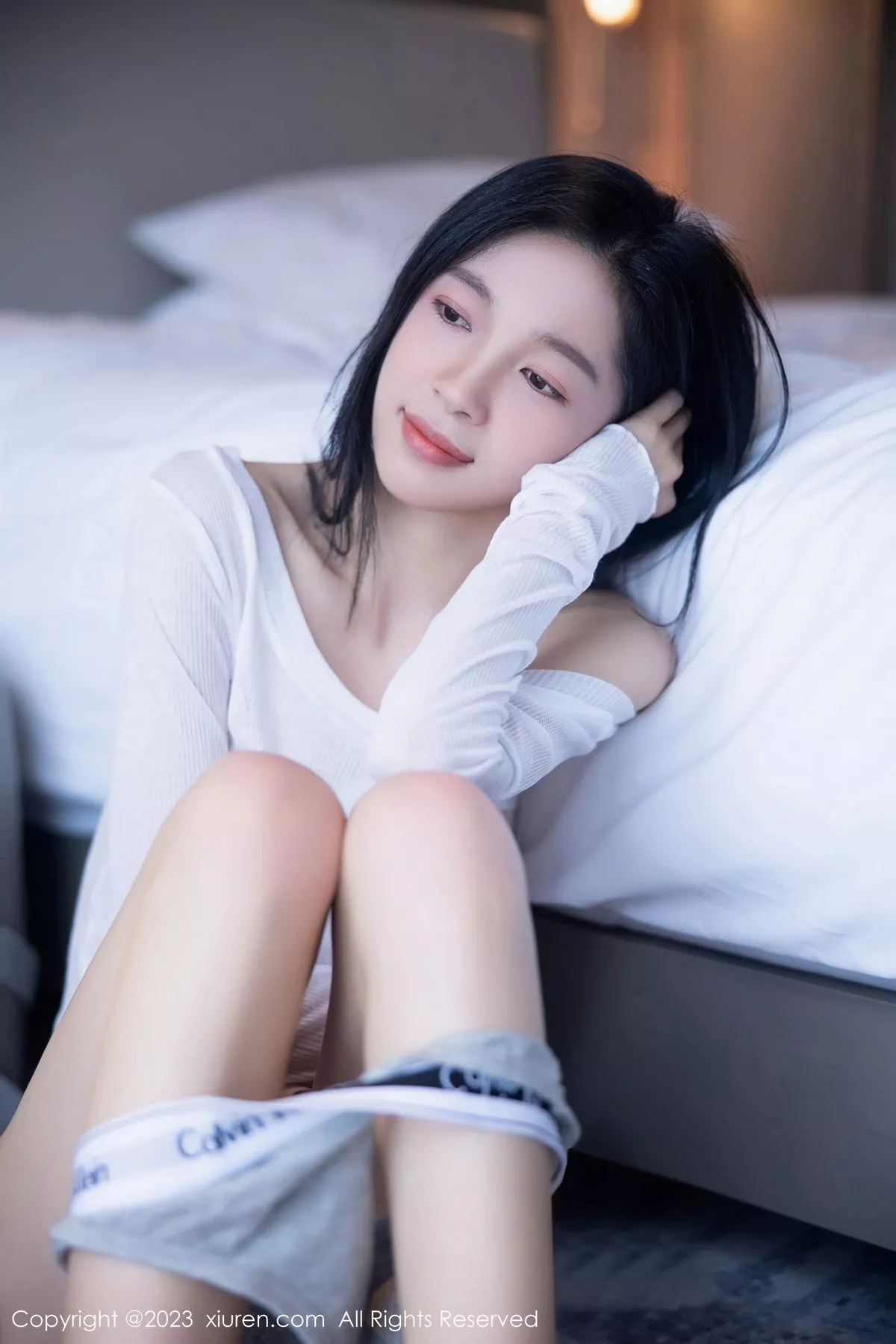 秀人集.com_[XiuRen秀人网]No.6619_模特茜茜Kimi性感白色轻透上衣配运动内裤秀曼妙身姿诱惑写真96P