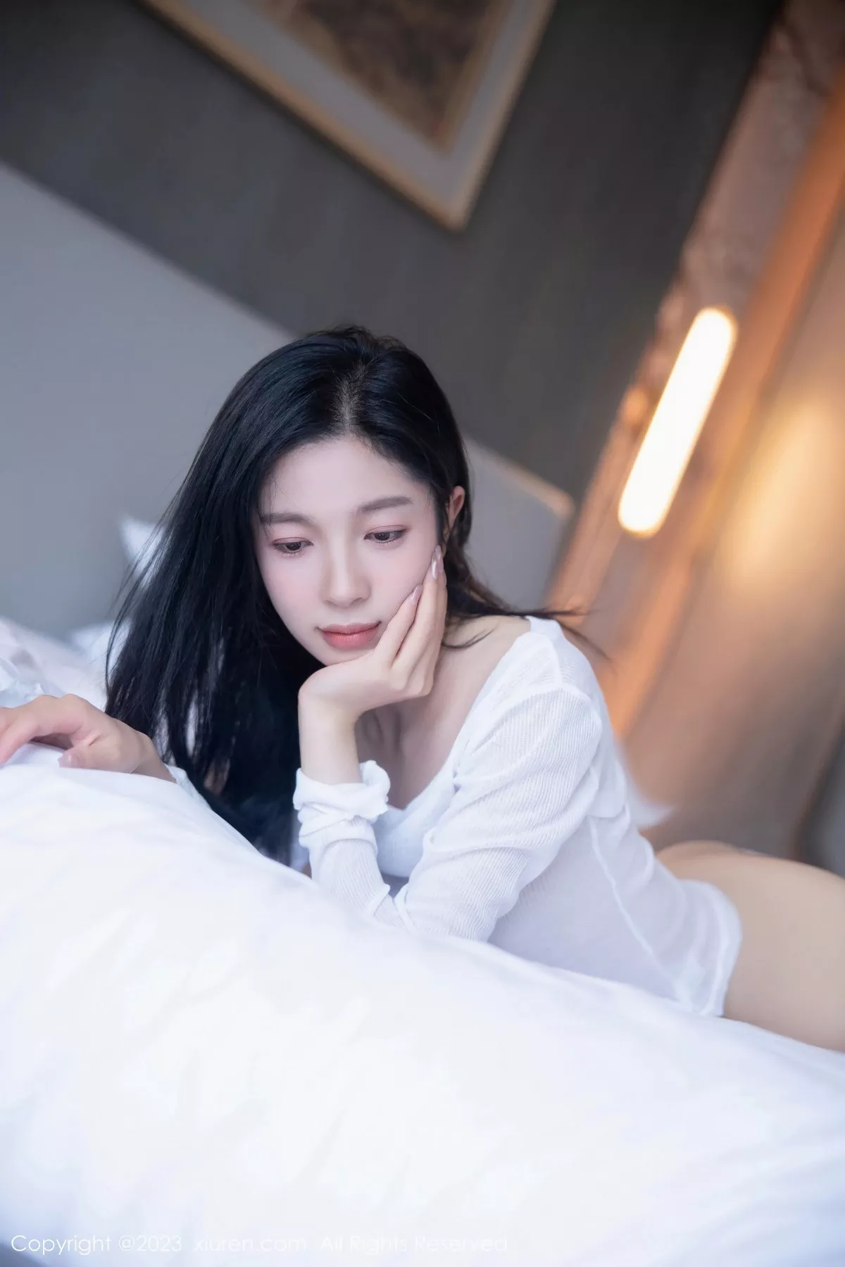 秀人集.com_[XiuRen秀人网]No.6619_模特茜茜Kimi性感白色轻透上衣配运动内裤秀曼妙身姿诱惑写真96P
