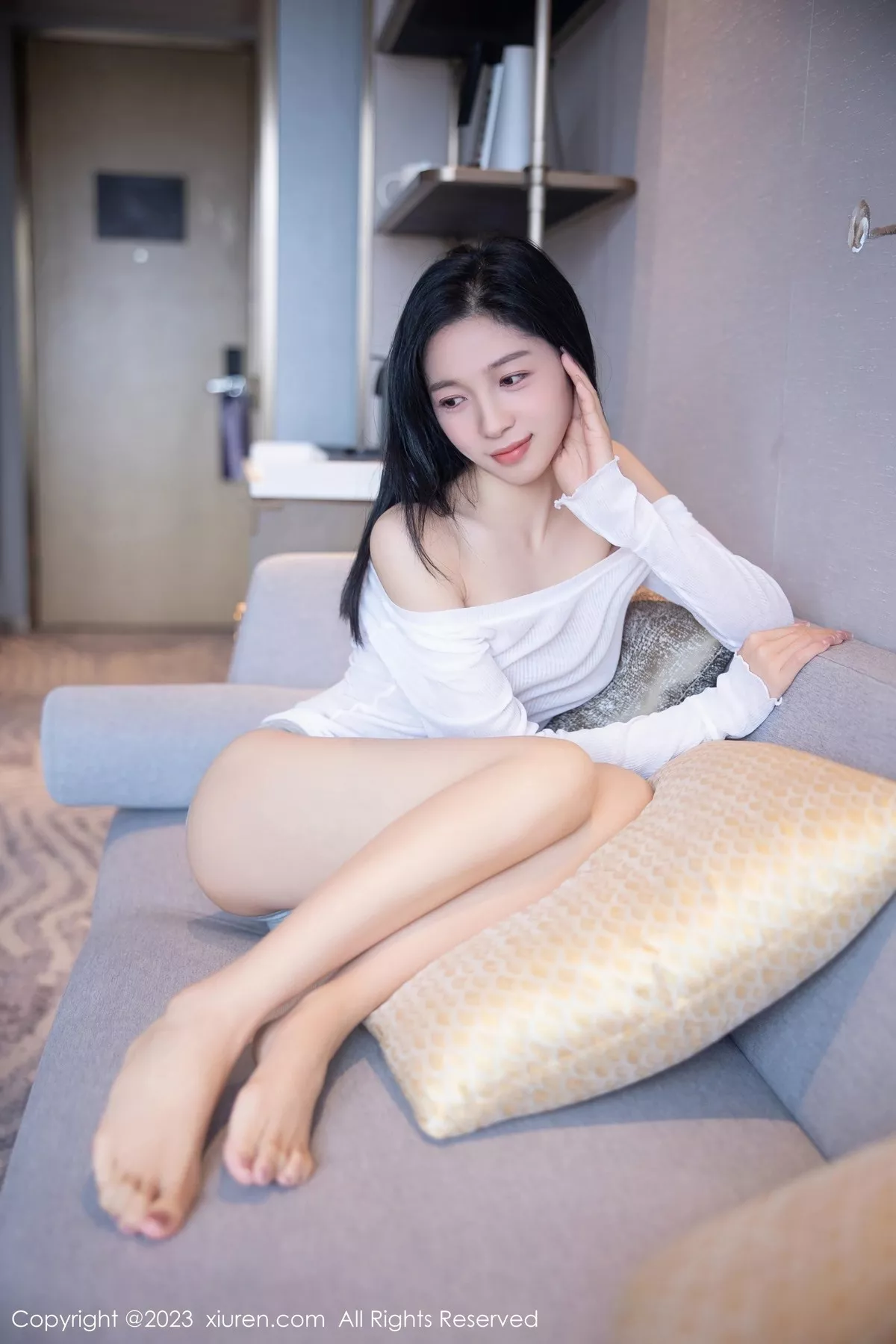 秀人集.com_[XiuRen秀人网]No.6619_模特茜茜Kimi性感白色轻透上衣配运动内裤秀曼妙身姿诱惑写真96P