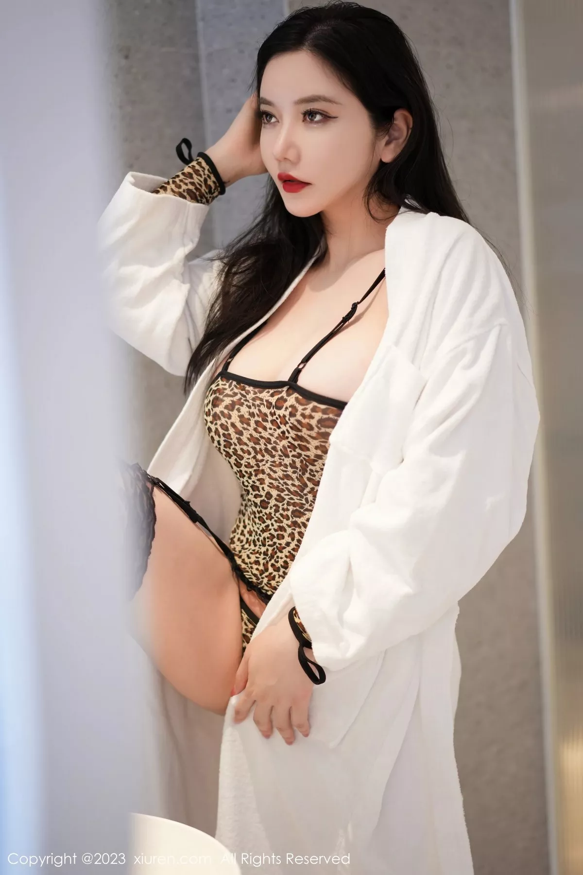 秀人集.com_[XiuRen秀人网]No.6625_女神心妍小公主私房浴室性感豹纹情趣服饰秀浑圆翘臀诱惑写真52P