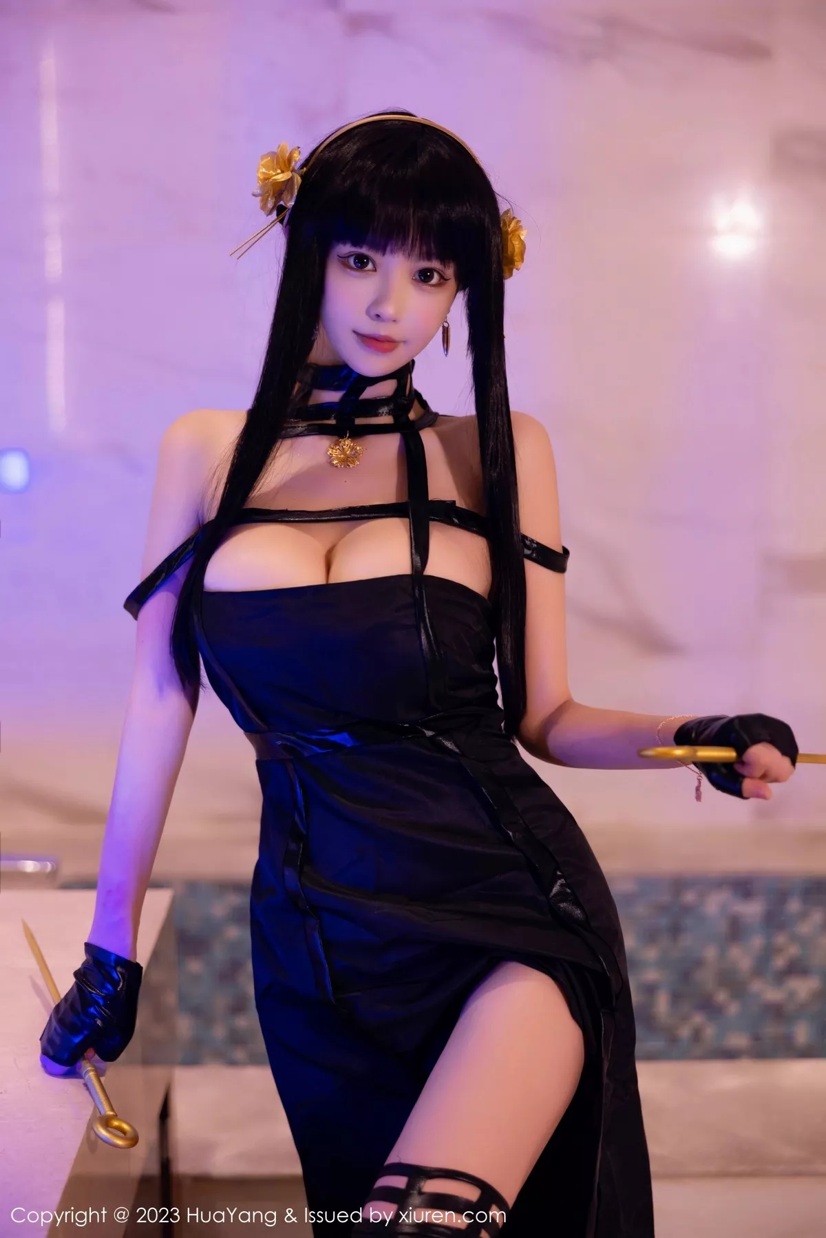 秀人集.com_[HuaYang花漾]Vol.534_女神朱可儿Flora性感黑色连衣裙配超薄黑丝秀丰满身材诱惑写真75P
