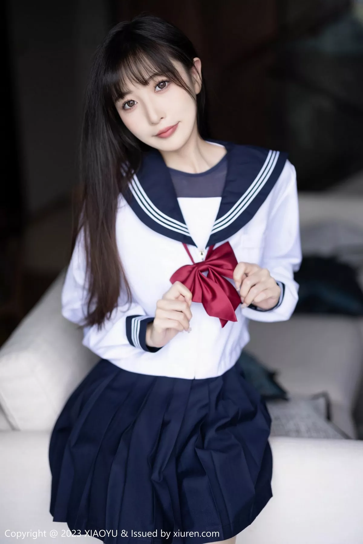秀人集.com_[XiaoYu画语界]Vol.1045_模特林星阑脱学妹制服露性感蓝色薄纱高叉连体衣惹火诱惑写真96P
