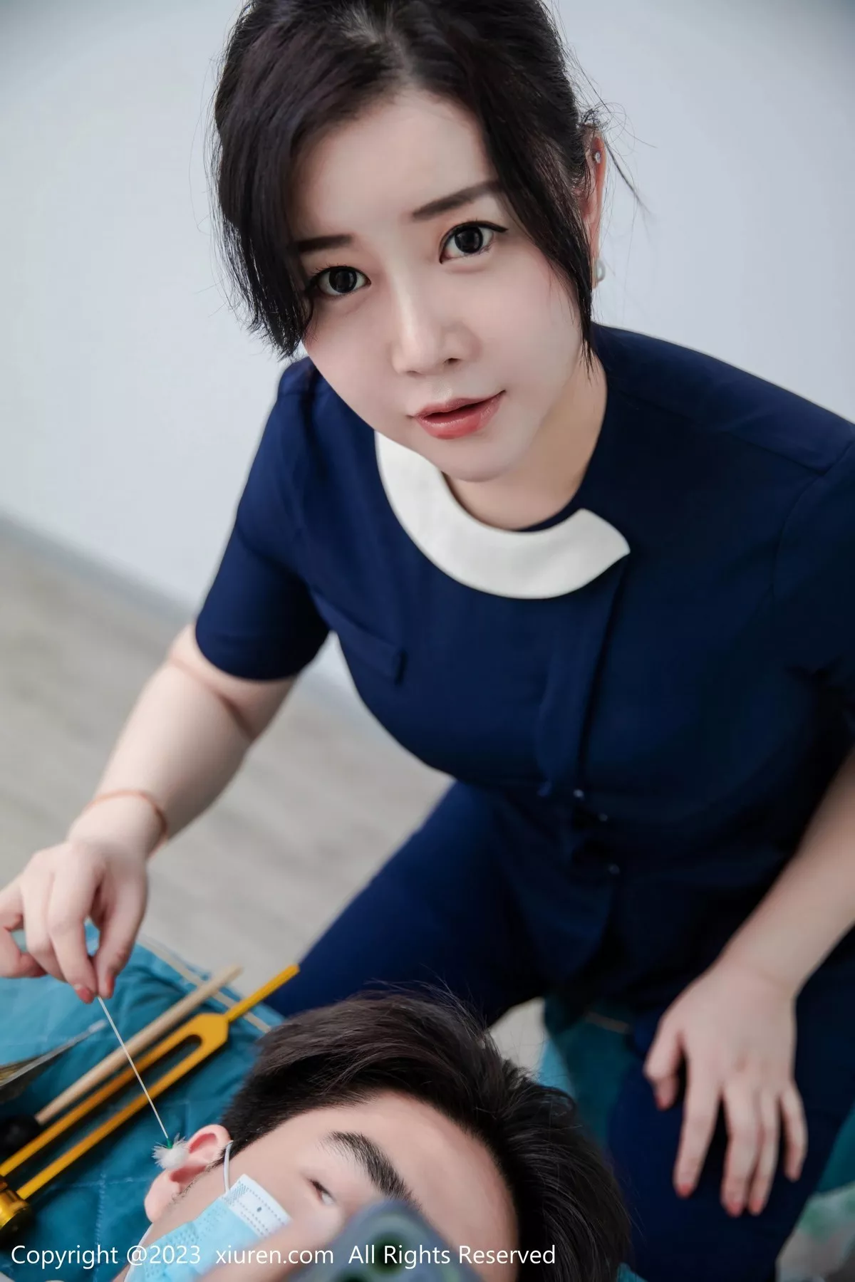 秀人集.com_[XiuRen秀人网]No.6878_模特王婉悠Queen性感技师装扮脱制服露轻透薄纱内衣诱惑写真74P