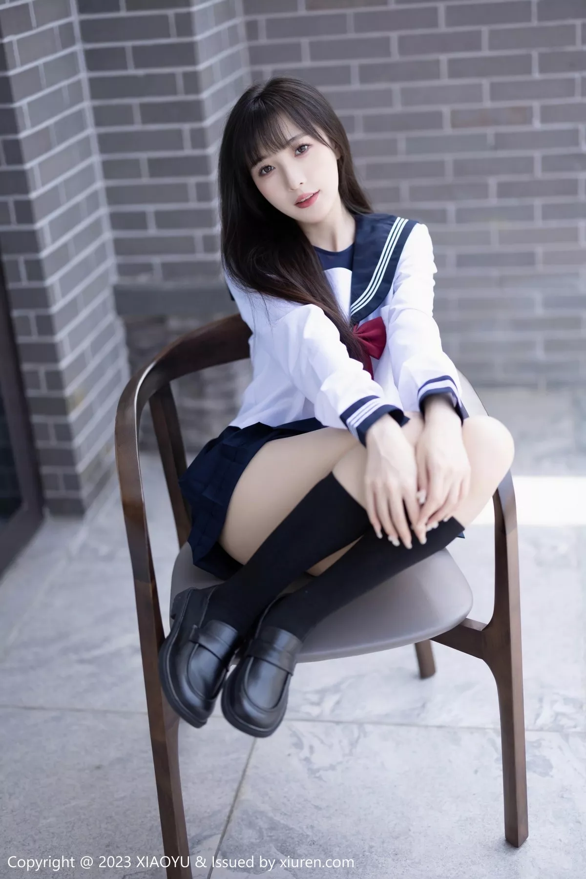 秀人集.com_[XiaoYu画语界]Vol.1045_模特林星阑脱学妹制服露性感蓝色薄纱高叉连体衣惹火诱惑写真96P