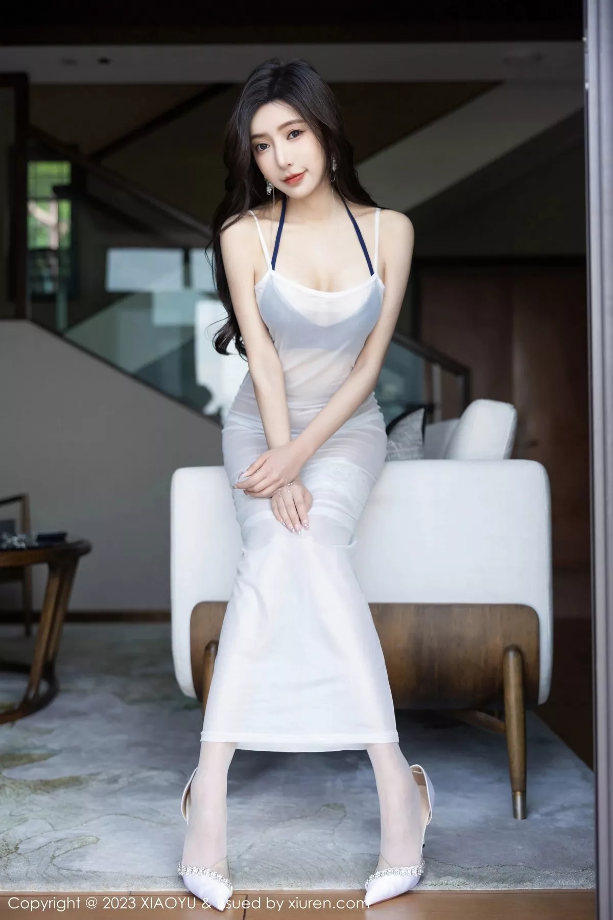 秀人集.com_[XiaoYu画语界]Vol.1052_女神王馨瑶yanni白色轻透连衣裙露情趣内衣秀惹火身材诱惑写真97P
