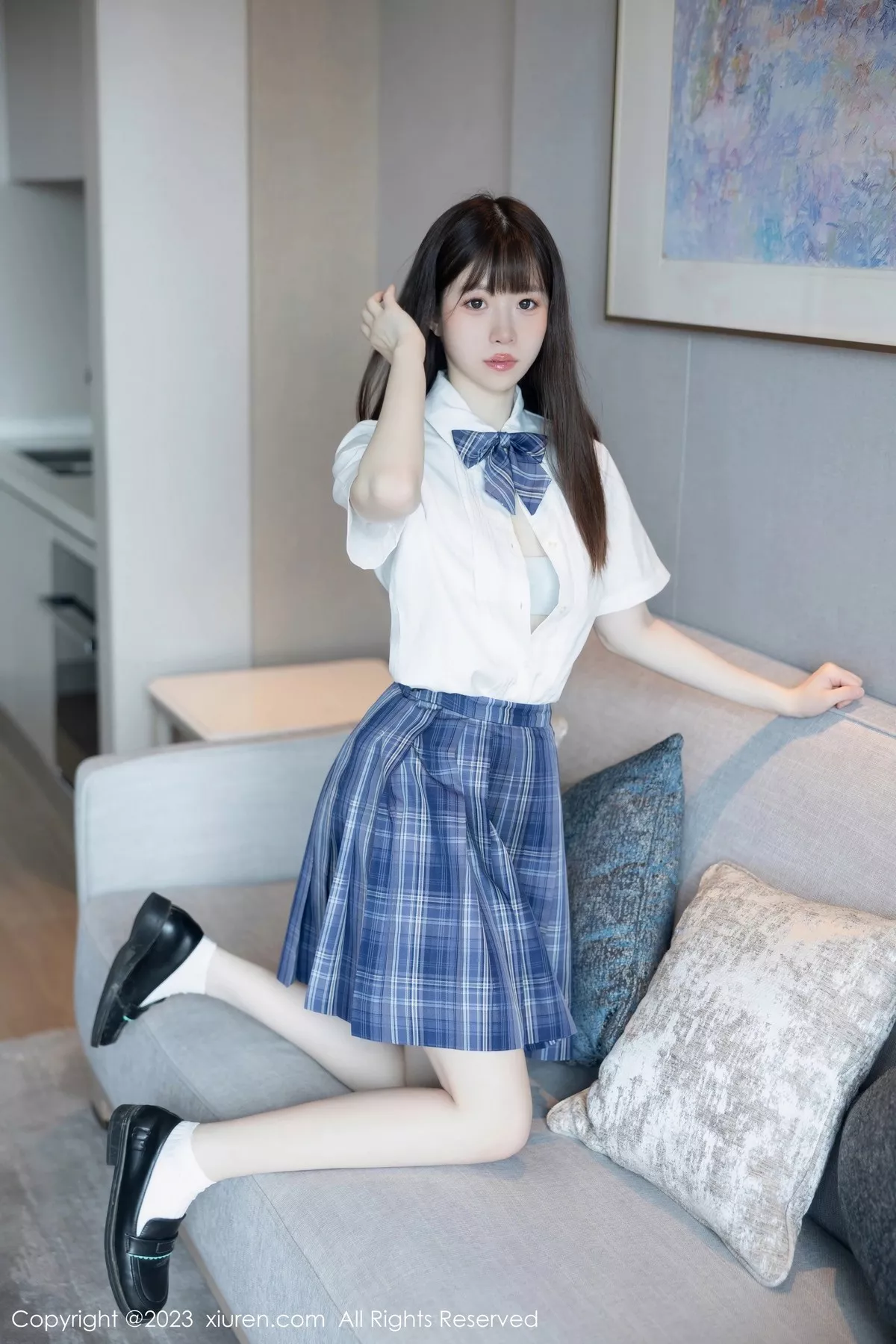 秀人集.com_[XiuRen秀人网]No.6993_模特林悠悠白色上衣配格子短裙露浅色内衣秀曼妙身姿诱惑写真103P