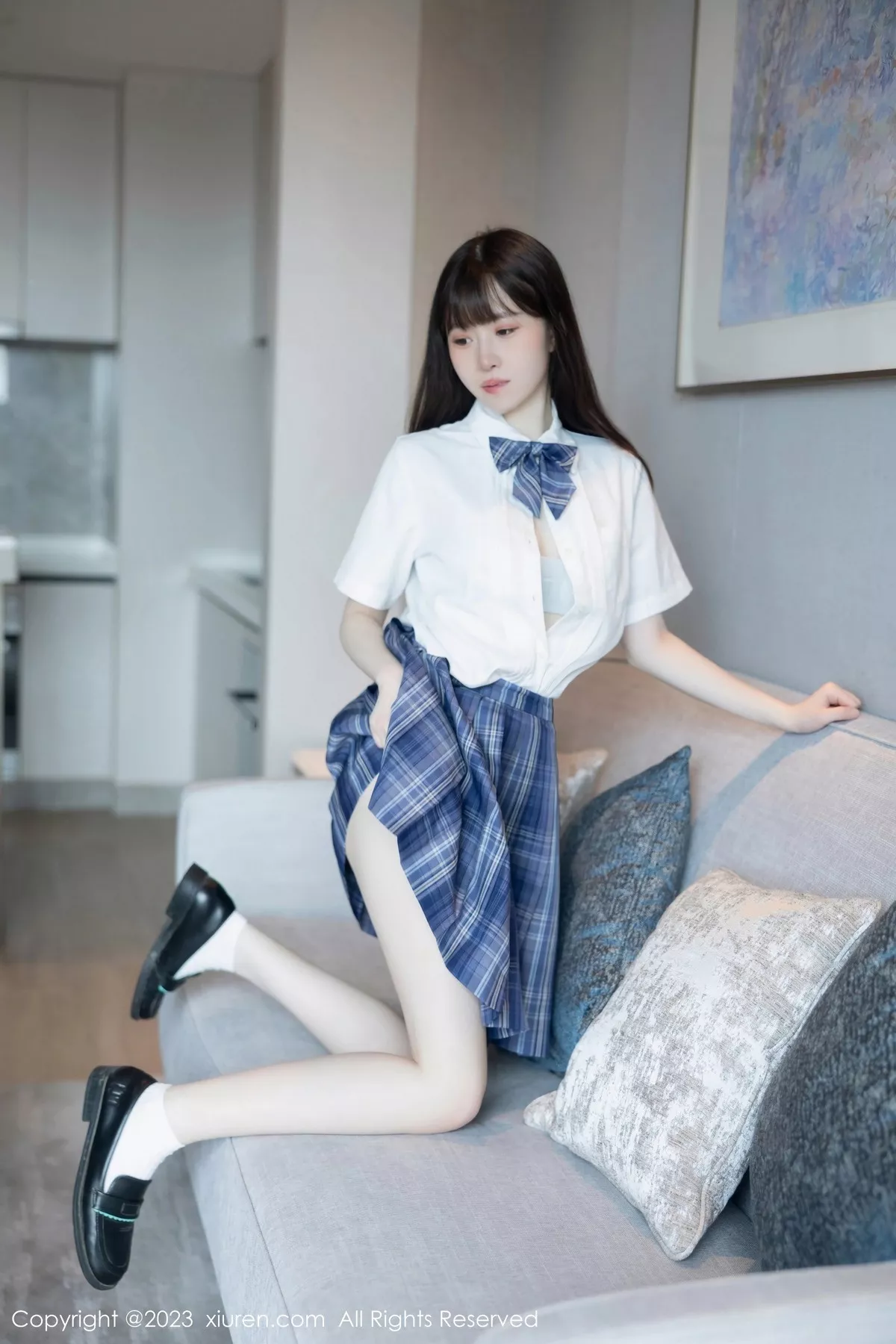 秀人集.com_[XiuRen秀人网]No.6993_模特林悠悠白色上衣配格子短裙露浅色内衣秀曼妙身姿诱惑写真103P