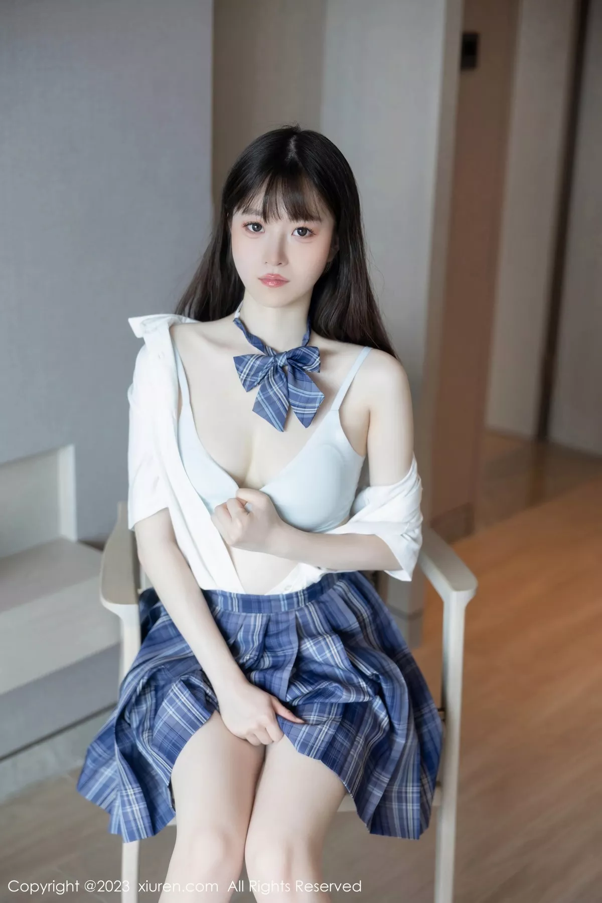 秀人集.com_[XiuRen秀人网]No.6993_模特林悠悠白色上衣配格子短裙露浅色内衣秀曼妙身姿诱惑写真103P