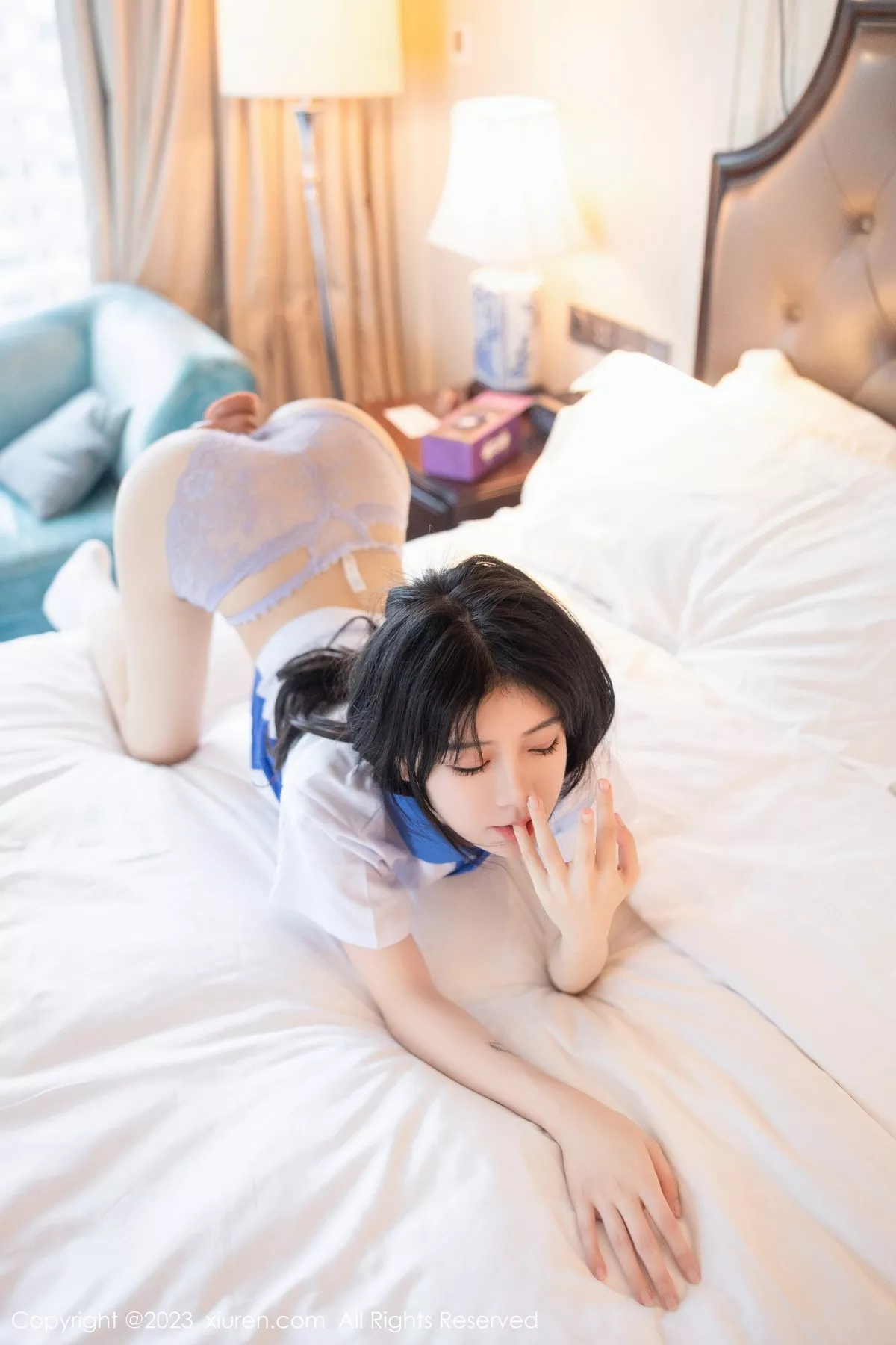 秀人集.com_[XiuRen秀人网]No.7085_模特幼幼性感学妹装扮半脱露蕾丝内衣秀完美身材迷人诱惑写真102P