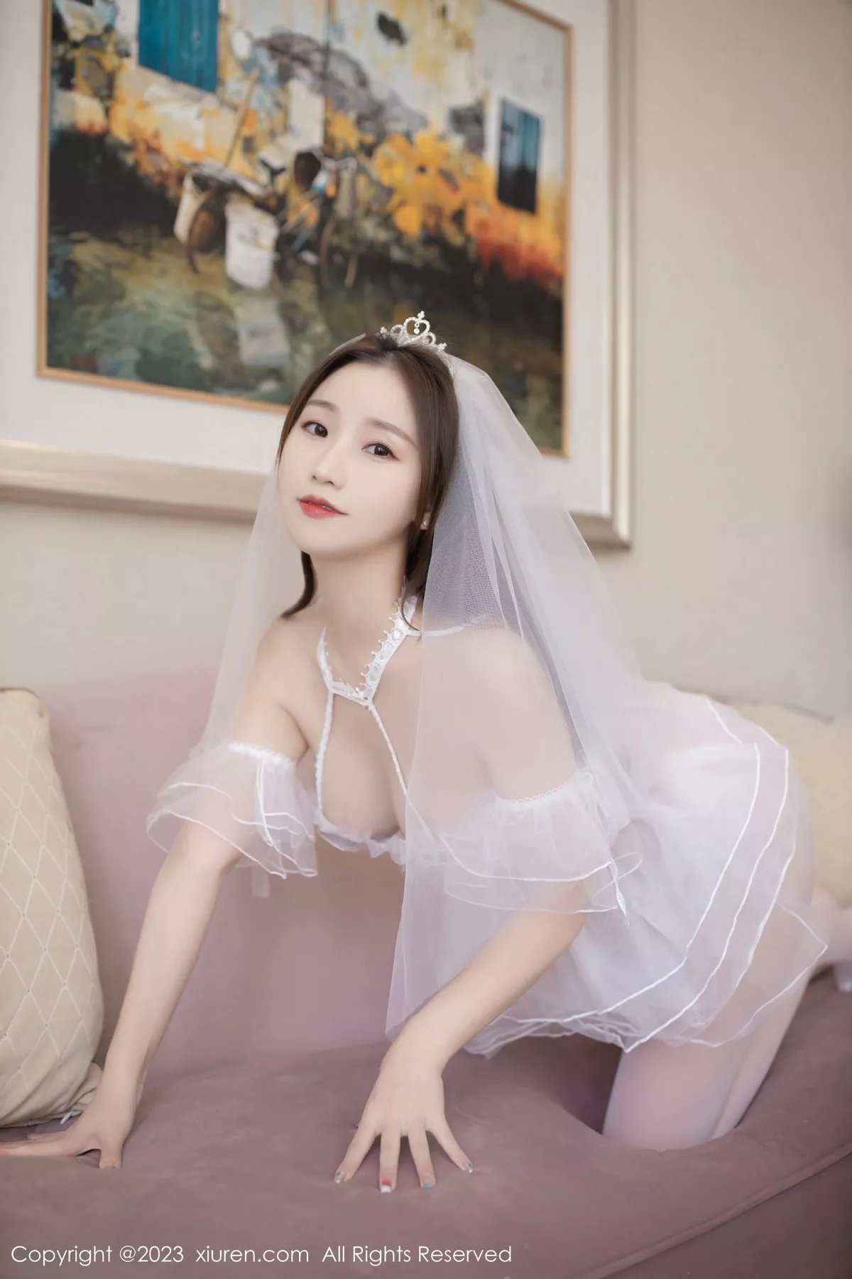 秀人集.com_[XiuRen秀人网]No.7104_模特杏子Yada白色蕾丝薄透婚纱配无内白丝秀惹火身材诱惑写真85P