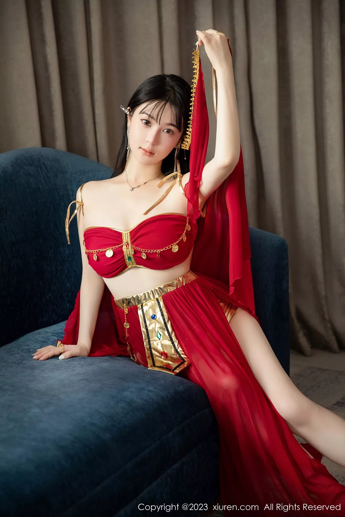 秀人集.com_[XiuRen秀人网]No.7103_模特柚琪Rich私房脱性感红色西域舞服秀曼妙身姿撩人诱惑写真74P