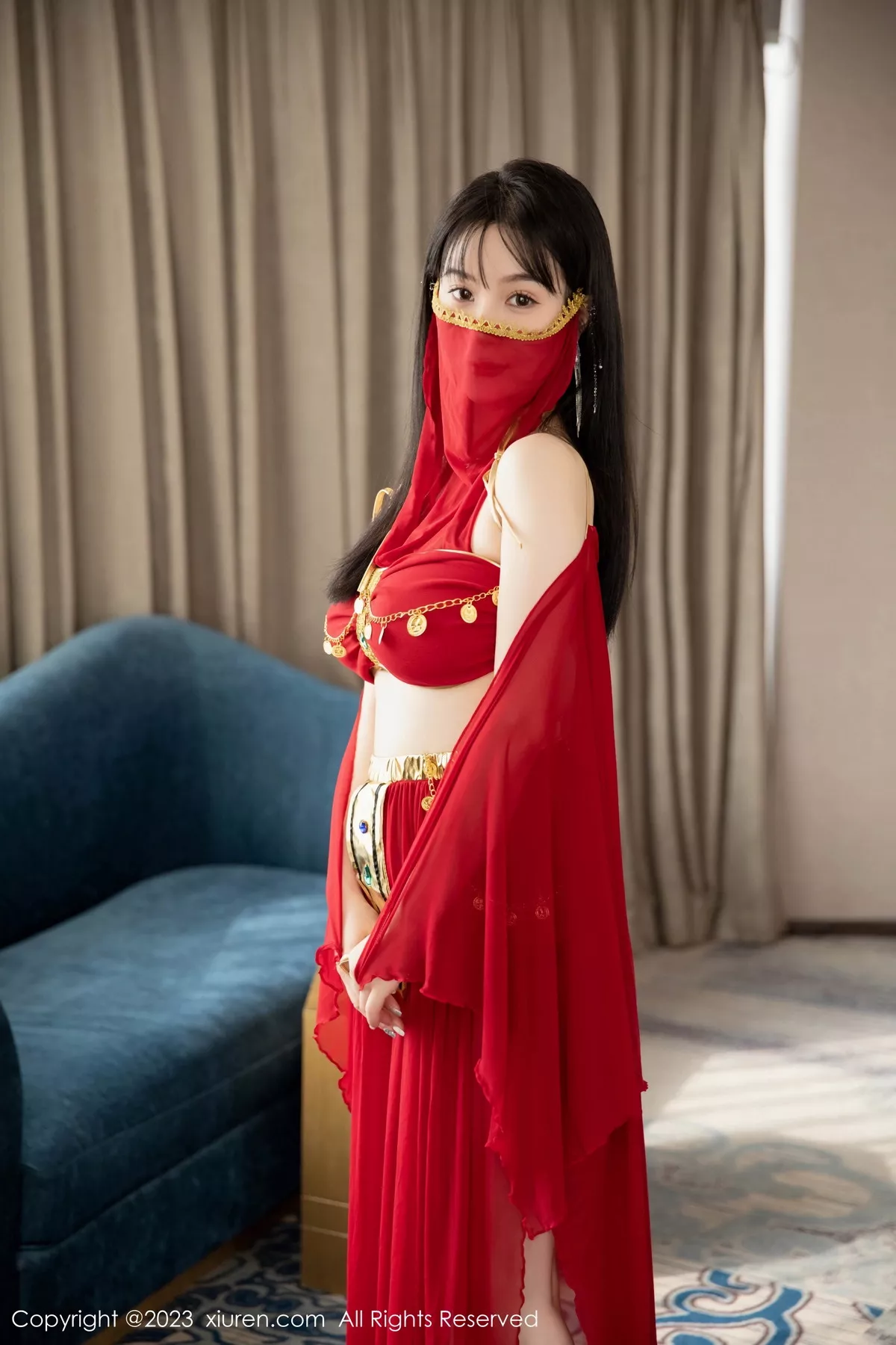 秀人集.com_[XiuRen秀人网]No.7103_模特柚琪Rich私房脱性感红色西域舞服秀曼妙身姿撩人诱惑写真74P