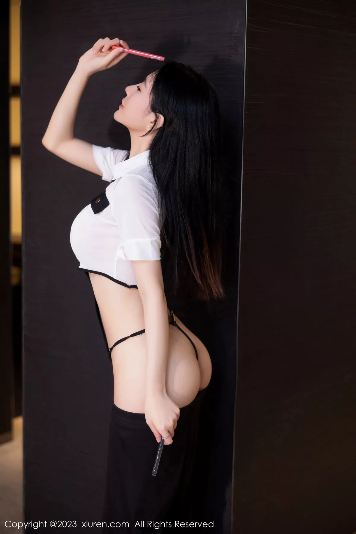秀人集.com_[XiuRen秀人网]No.7159_模特幼幼性感白色上衣配黑色长裤露丁字裤秀翘臀美腿诱惑写真83P