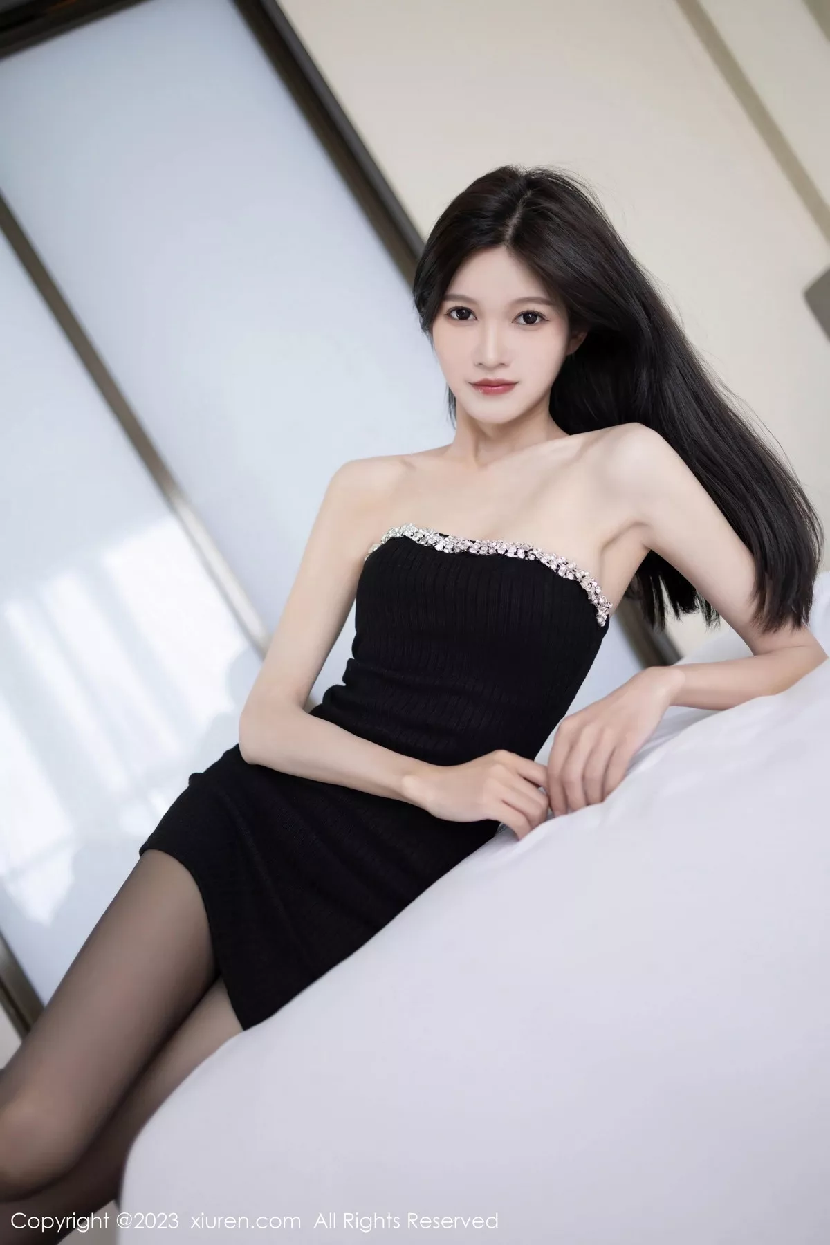 秀人集.com_[XiuRen秀人网]No.7163_模特程程程性感黑色连衣裙露黑色内衣配超薄黑丝极致魅惑写真81P