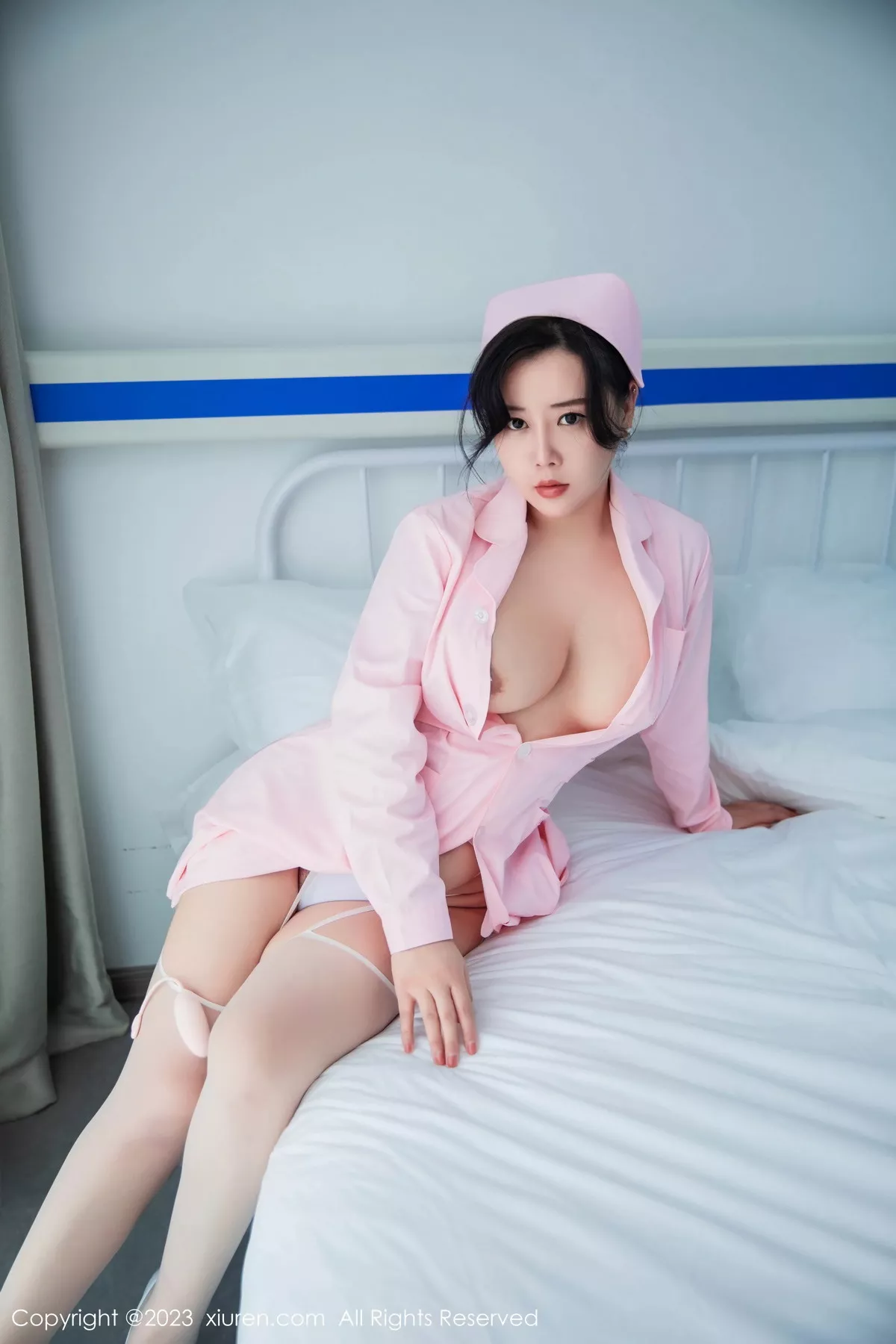 秀人集.com_[XiuRen秀人网]No.7199_模特王婉悠Queen粉色情趣护士服配白丝吊袜秀丰满身材诱惑写真81P