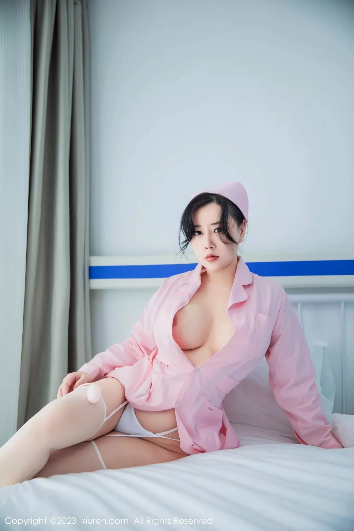秀人集.com_[XiuRen秀人网]No.7199_模特王婉悠Queen粉色情趣护士服配白丝吊袜秀丰满身材诱惑写真81P