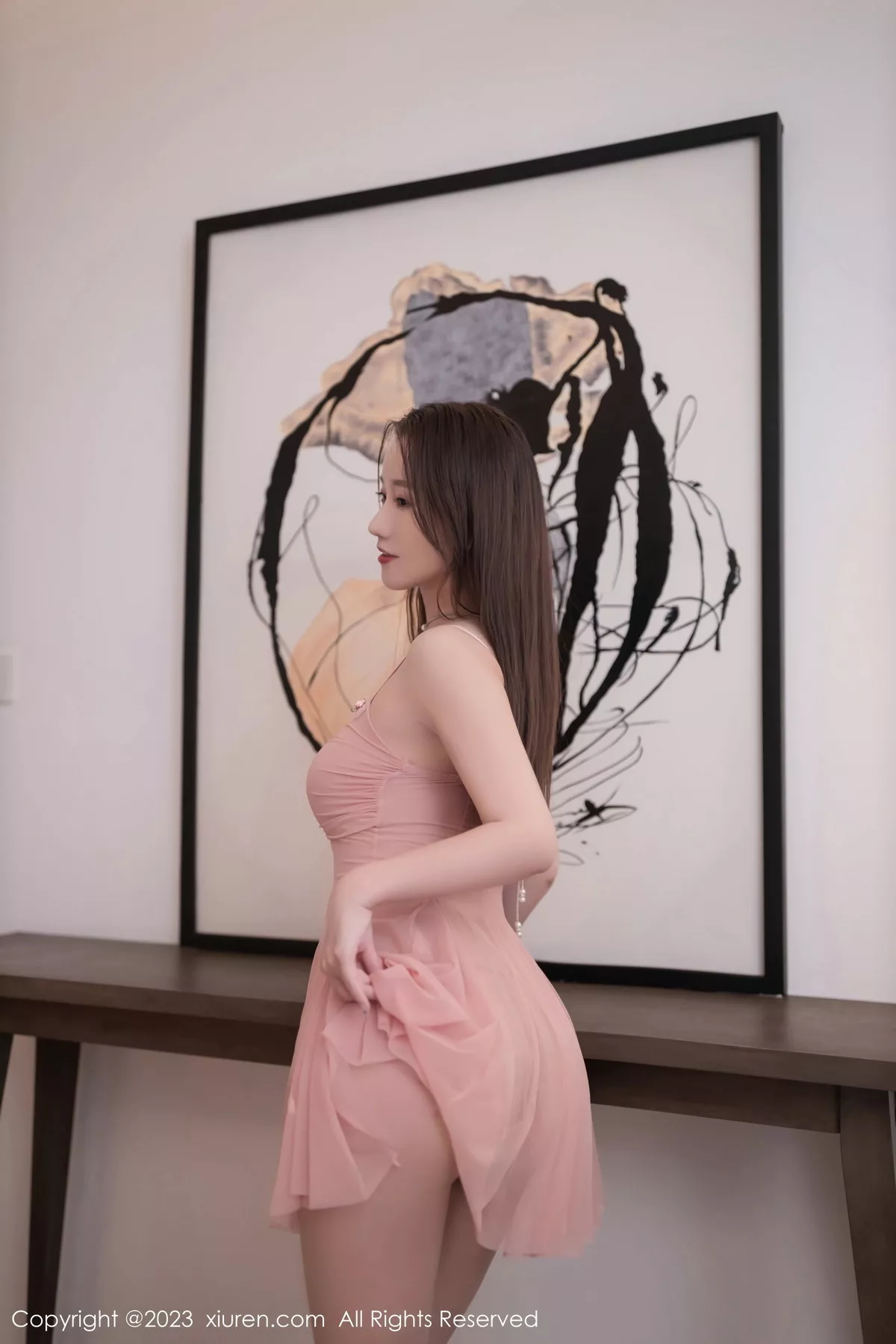 秀人集.com_[XiuRen秀人网]No.7206_模特杏子Yada性感粉色薄纱睡裙配原色丝袜秀曼妙身姿诱惑写真78P