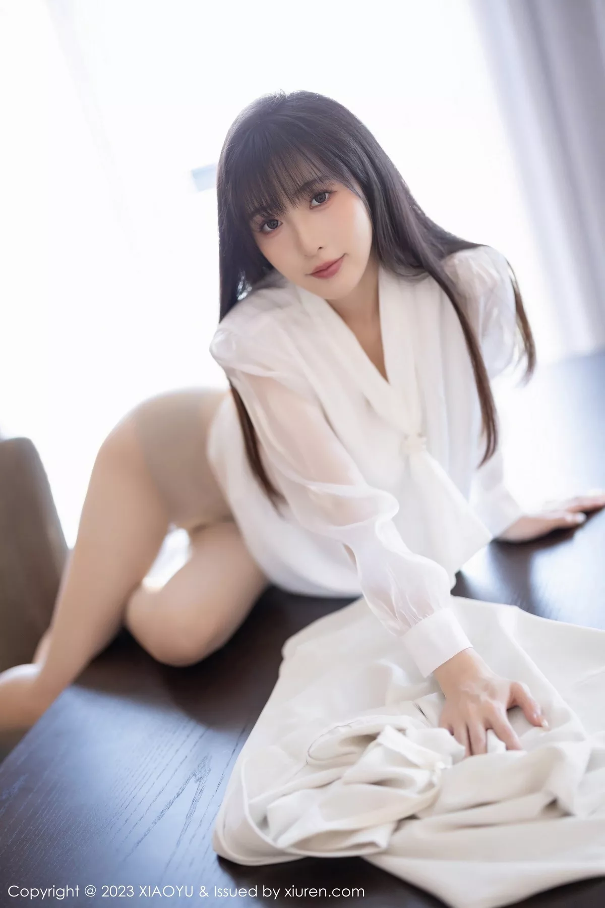 秀人集.com_[XiaoYu画语界]Vol.1088_模特林星阑性感白色连衣裙露浅色内衣配超薄肉丝妩媚迷人写真91P