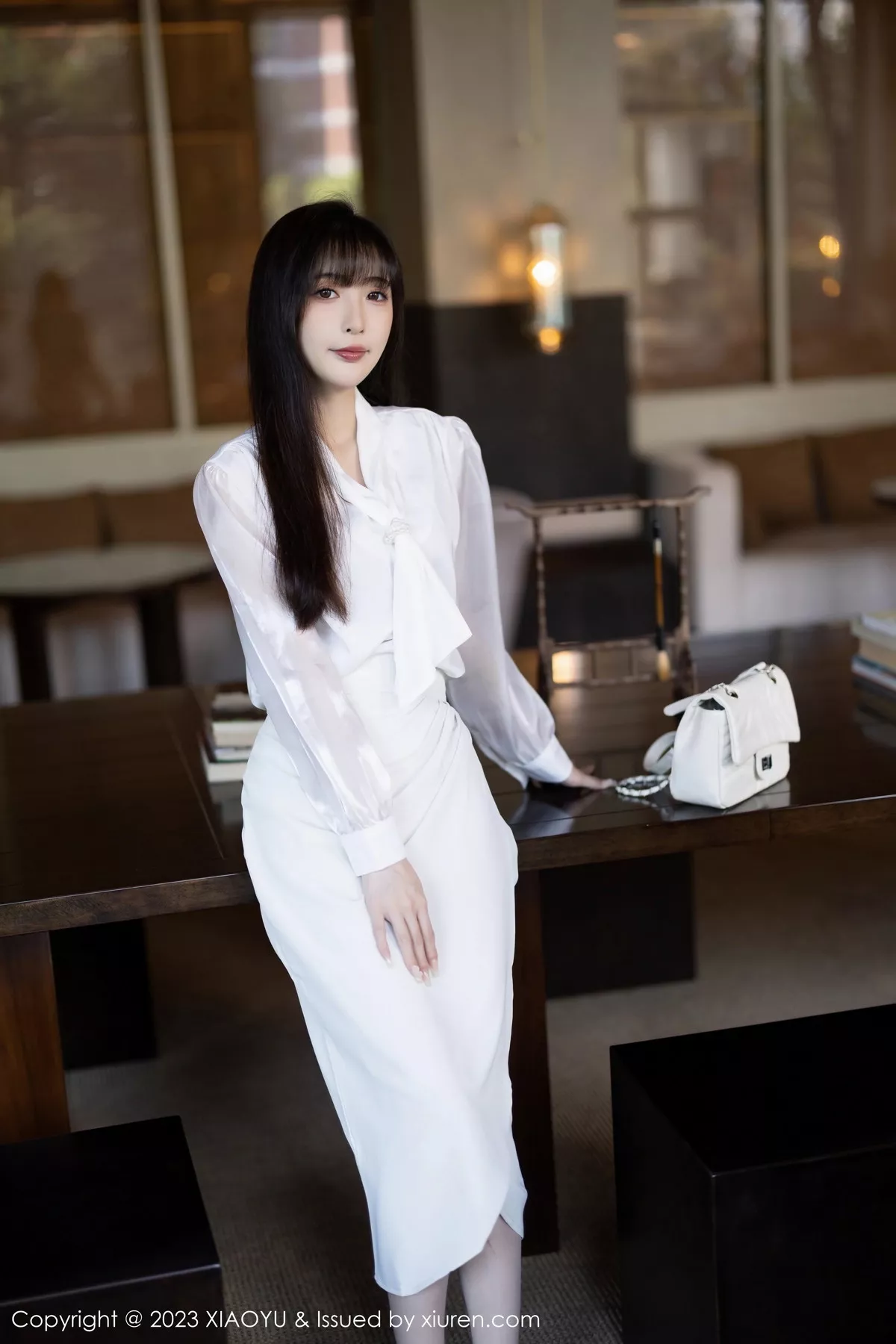 秀人集.com_[XiaoYu画语界]Vol.1088_模特林星阑性感白色连衣裙露浅色内衣配超薄肉丝妩媚迷人写真91P