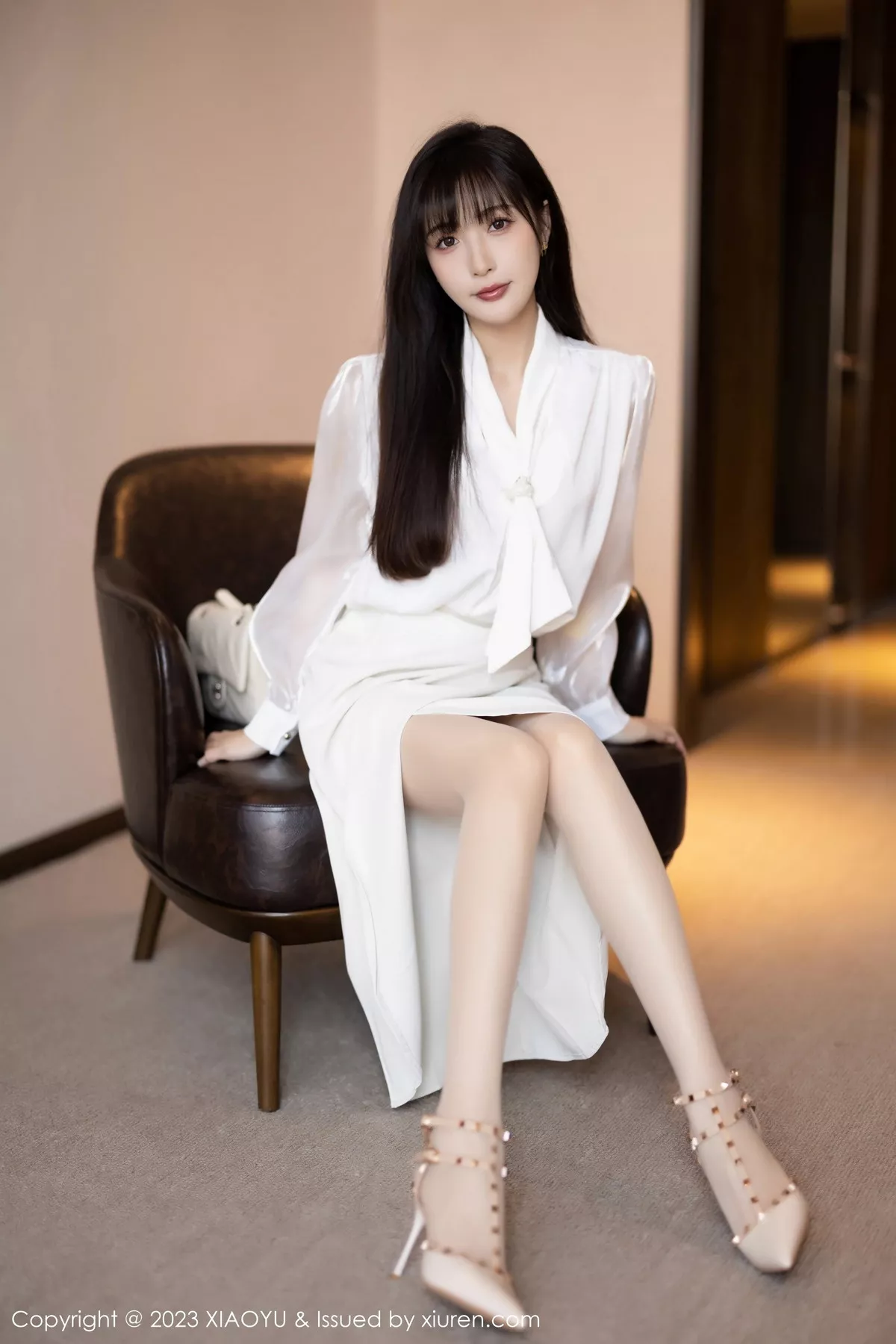 秀人集.com_[XiaoYu画语界]Vol.1088_模特林星阑性感白色连衣裙露浅色内衣配超薄肉丝妩媚迷人写真91P