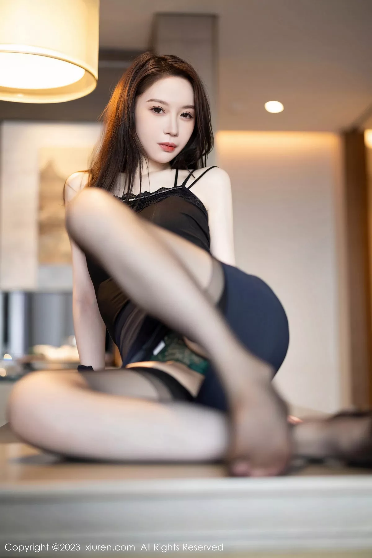 秀人集.com_[XiuRen秀人网]No.7212_模特梦心玥脱深蓝色制服露性感墨绿内衣配黑丝袜迷人诱惑写真83P