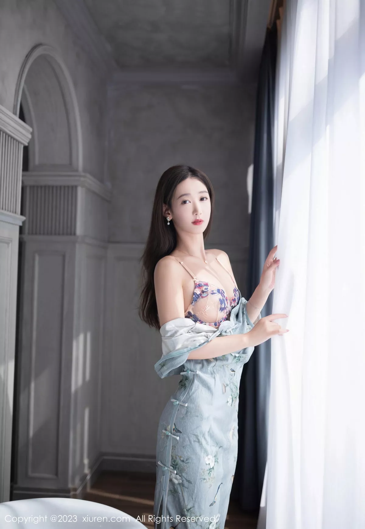 秀人集.com_[XiuRen秀人网]No.7232_模特唐安琪私房浴室性感浅色内衣配原色丝袜秀曼妙身姿诱惑写真76P