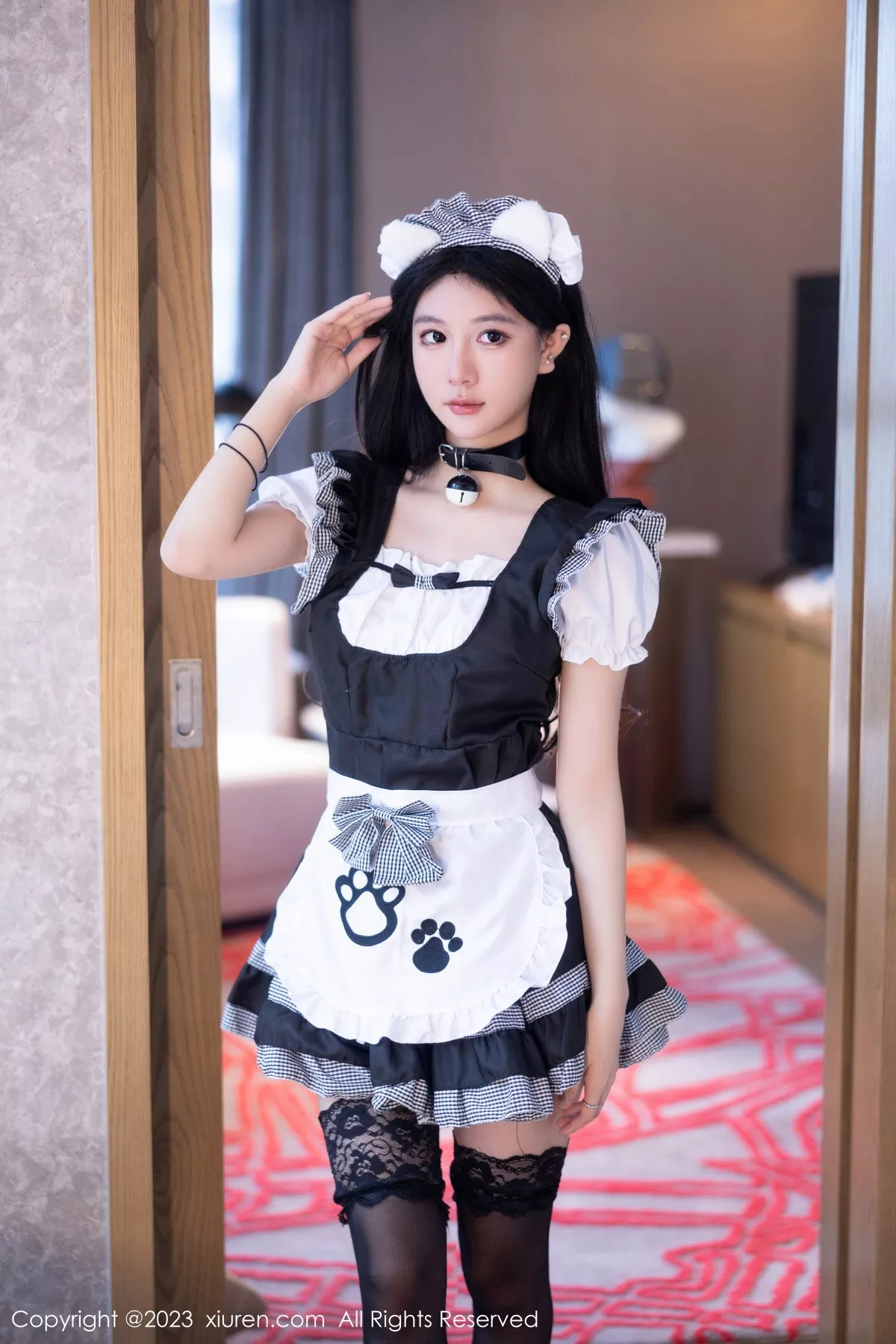 秀人集.com_[XiuRen秀人网]No.7237_模特幼幼性感白黑色女仆服配超薄黑丝秀完美身材迷人诱惑写真103P