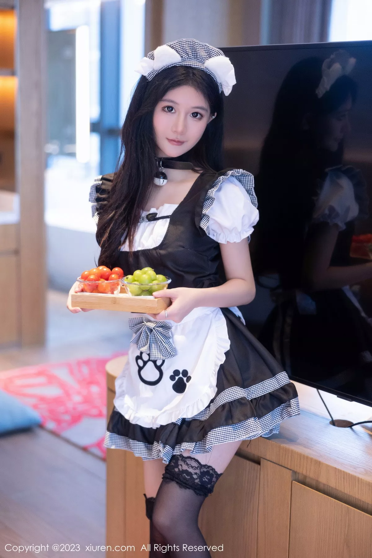 秀人集.com_[XiuRen秀人网]No.7237_模特幼幼性感白黑色女仆服配超薄黑丝秀完美身材迷人诱惑写真103P