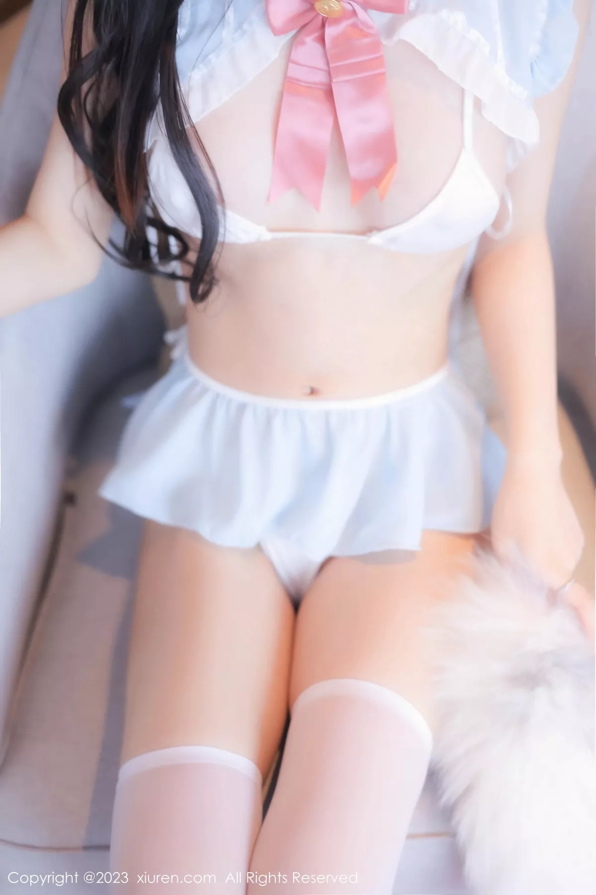 秀人集.com_[XiuRen秀人网]No.7134_模特幼幼性感淡蓝色卡哇伊服露白色内衣配白丝袜迷人诱惑写真94P