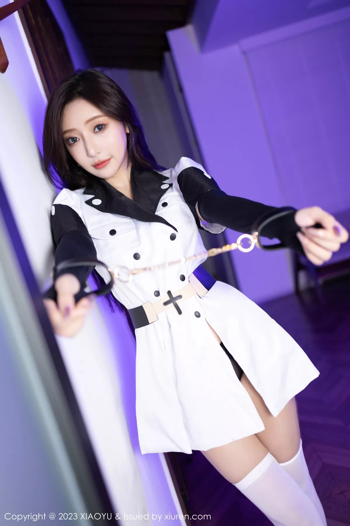 秀人集.com_[XiaoYu画语界]Vol.1103_女神王馨瑶yanni白色水手制服露性感黑色内衣配白丝袜诱惑写真81P