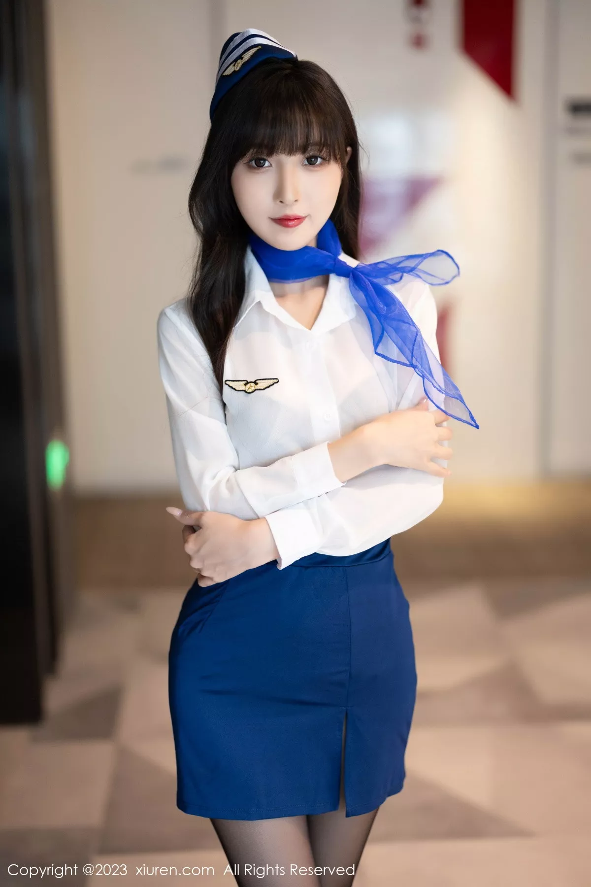 秀人集.com_[XiuRen秀人网]No.7347_模特林星阑空姐制服露蓝灰内衣配魅惑黑丝秀曼妙身姿诱惑写真83P