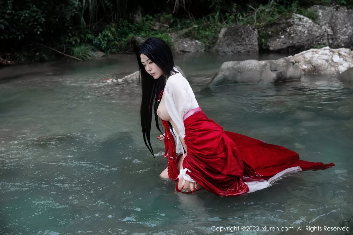 秀人集.com_[XiuRen秀人网]No.7295_模特严利娅Yuliya妲己扮演性感红色薄透古装服饰秀美臀诱惑写真89P