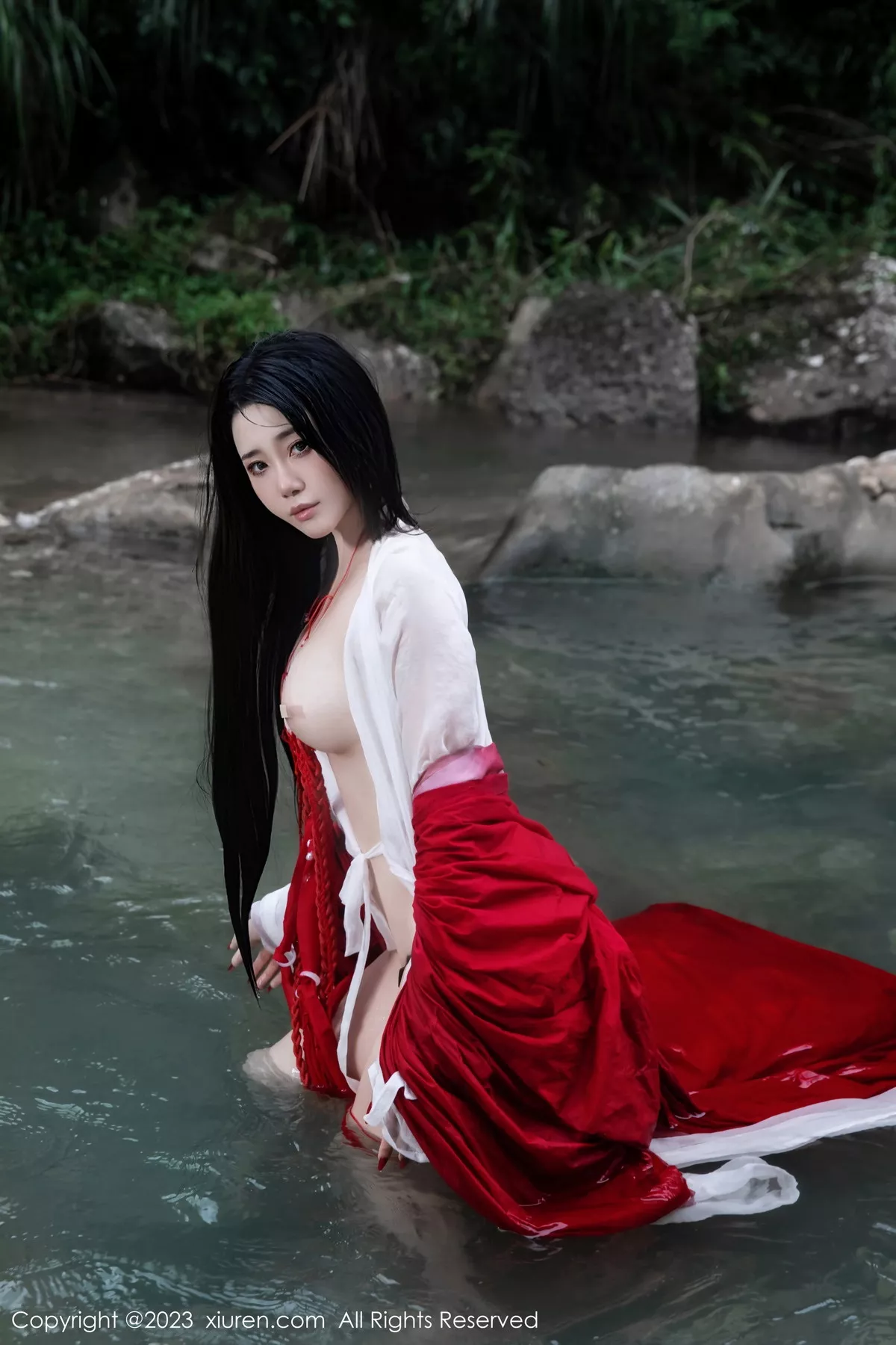秀人集.com_[XiuRen秀人网]No.7295_模特严利娅Yuliya妲己扮演性感红色薄透古装服饰秀美臀诱惑写真89P