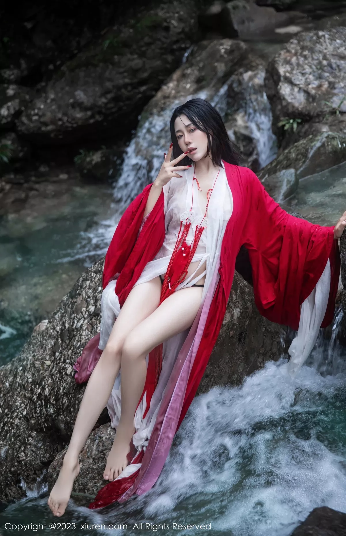 秀人集.com_[XiuRen秀人网]No.7295_模特严利娅Yuliya妲己扮演性感红色薄透古装服饰秀美臀诱惑写真89P