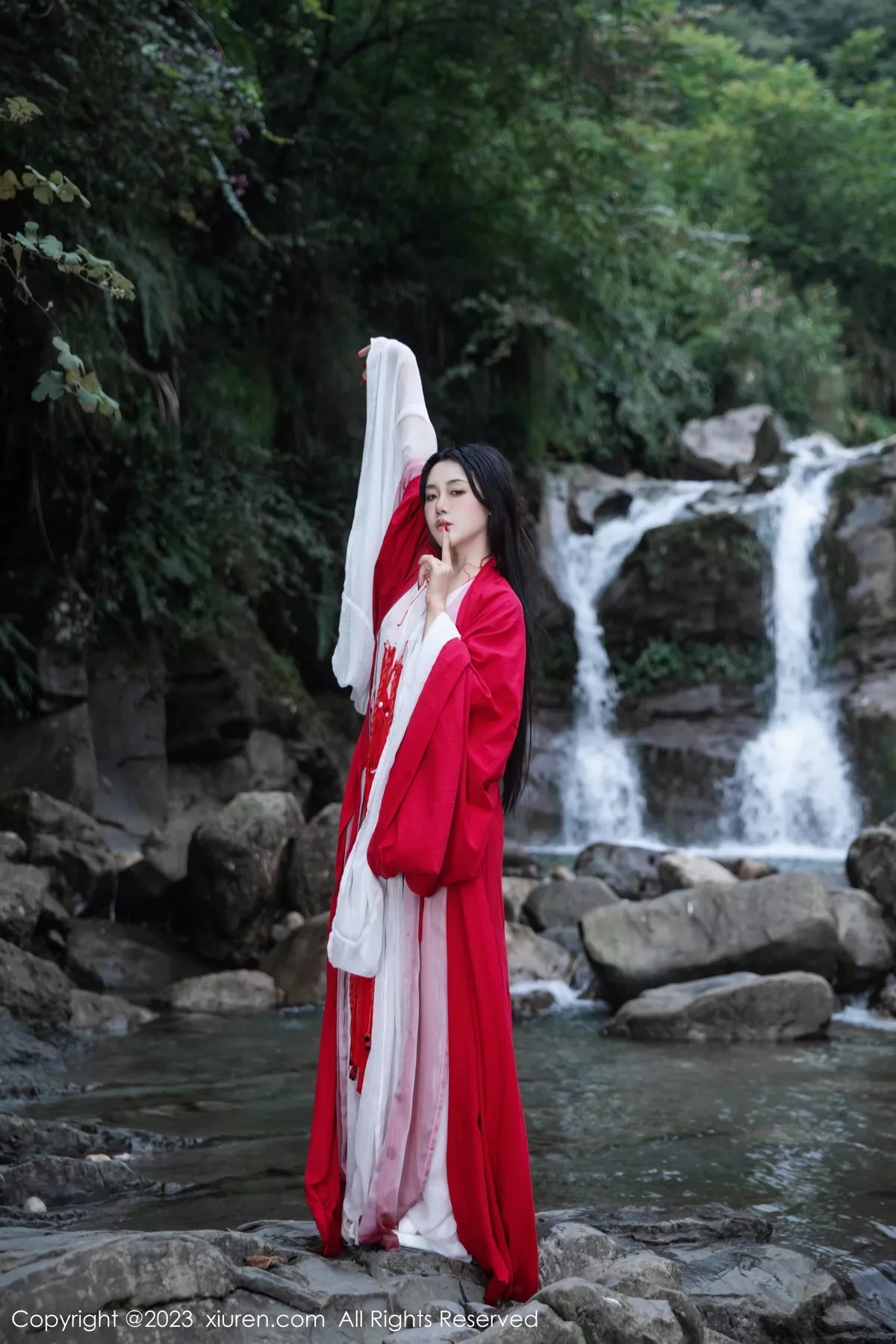 秀人集.com_[XiuRen秀人网]No.7295_模特严利娅Yuliya妲己扮演性感红色薄透古装服饰秀美臀诱惑写真89P