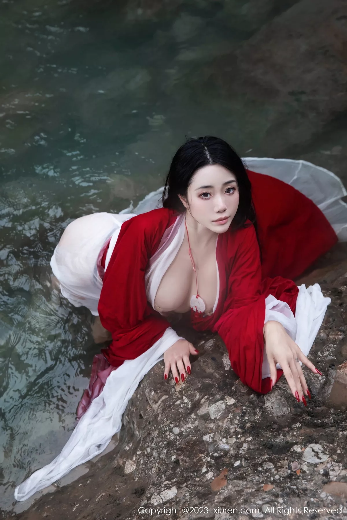 秀人集.com_[XiuRen秀人网]No.7295_模特严利娅Yuliya妲己扮演性感红色薄透古装服饰秀美臀诱惑写真89P